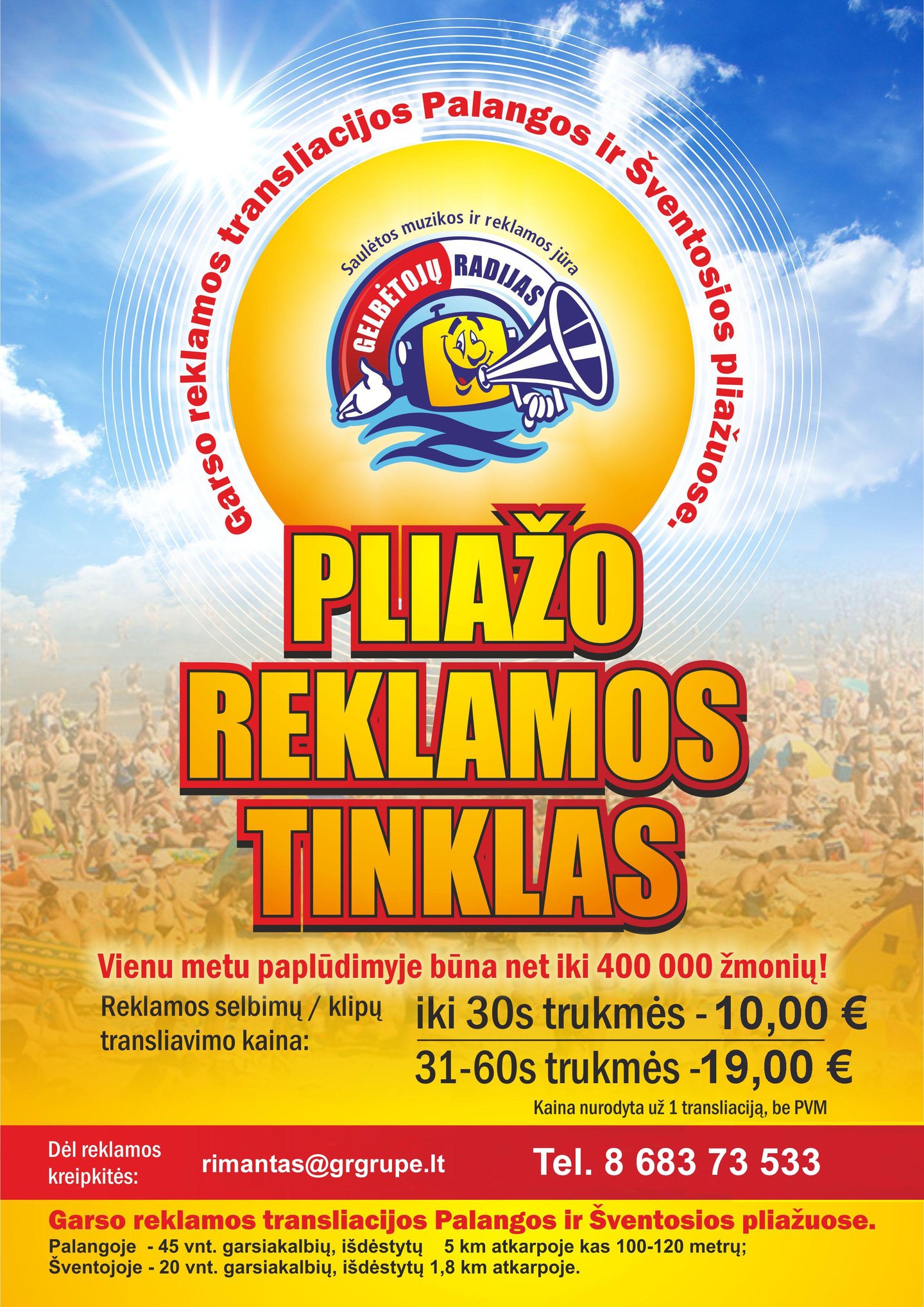 Media reklama, Reklama Palangos ir Šventosios Pliažuose