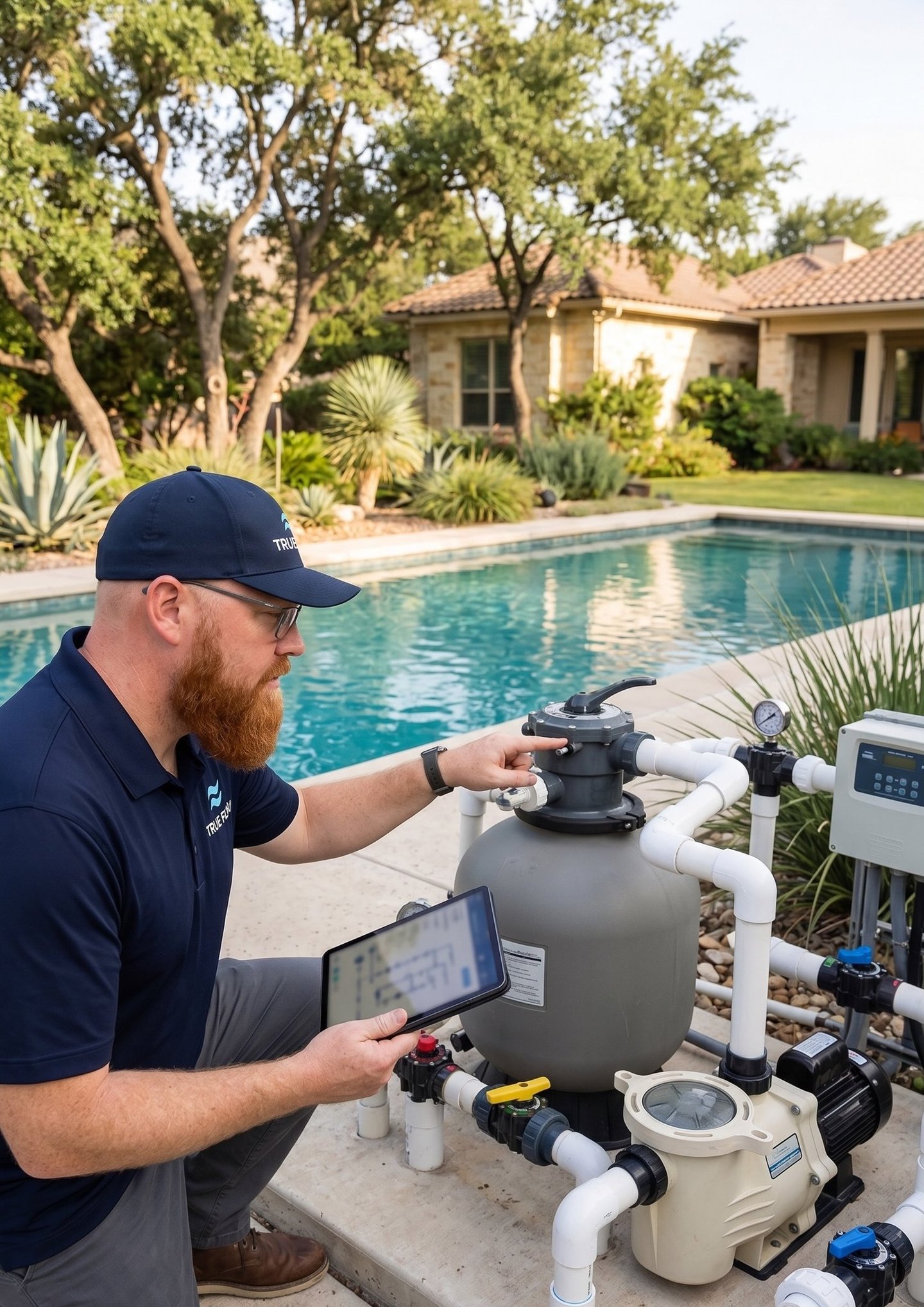 Pool equipment walkthrough during Pool School in Round Rock TX