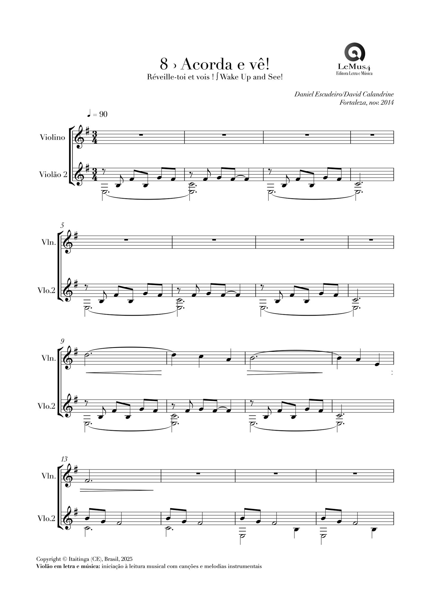 Imagem: parte completa de "Acorda e vê" do livro "violão em letra e música".