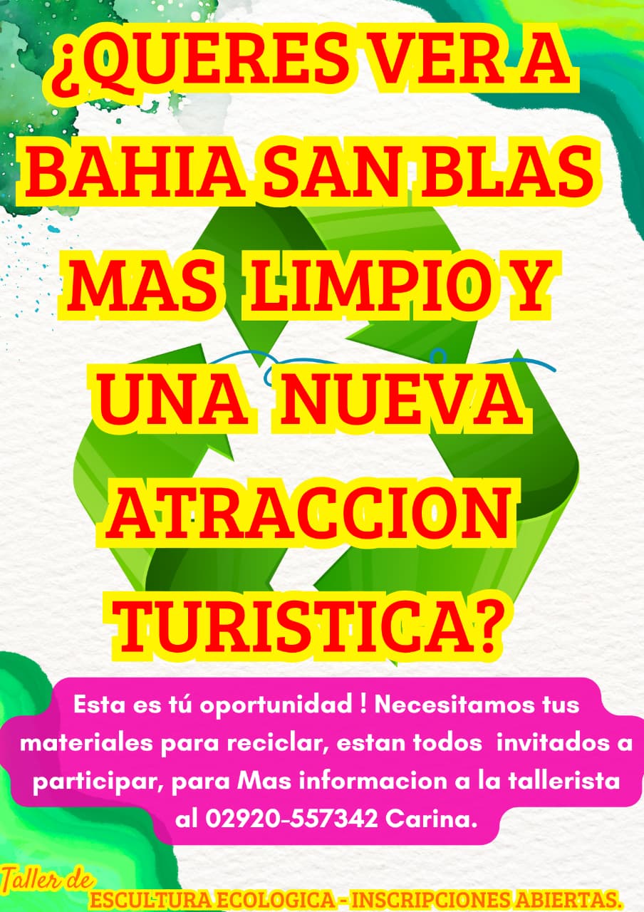 alt="EN BAHIA SAN BLAS PUBLICIDAD POR LA TALLERISTA"