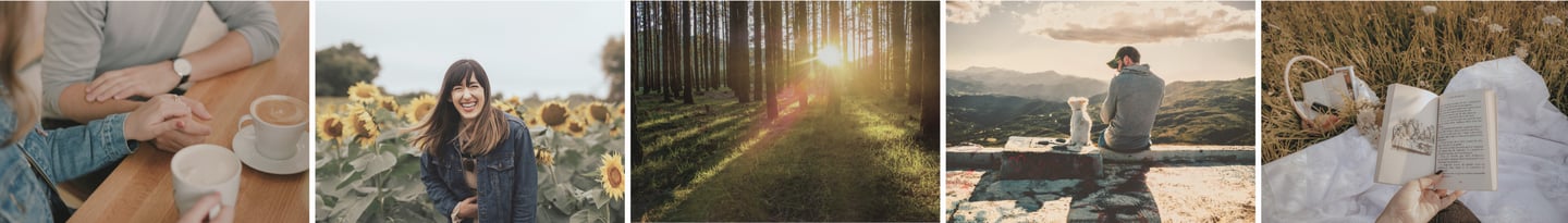 collage of images to represent "well-being"