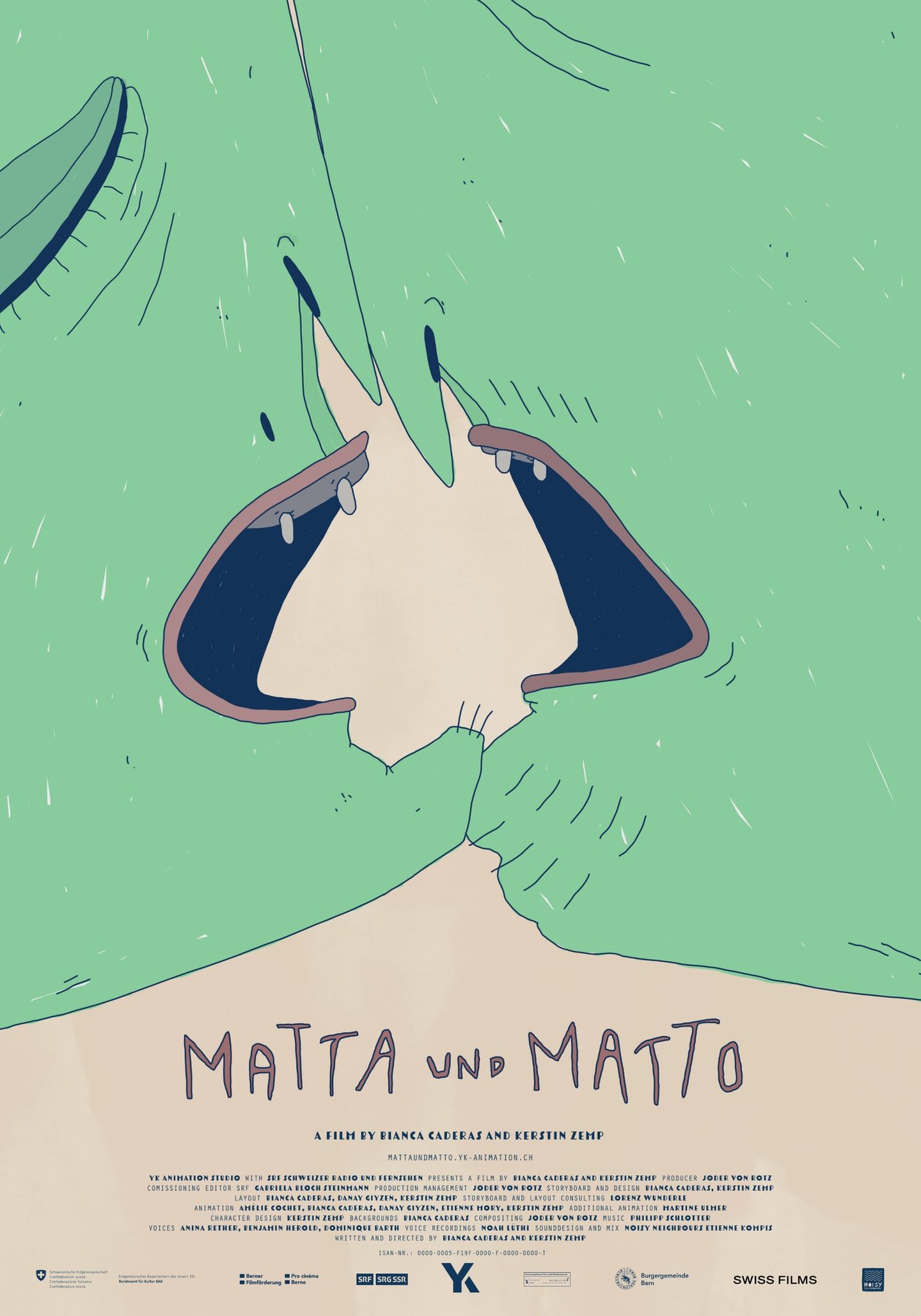 film poster for the animated short matta und matto with sound design by etienne kompis