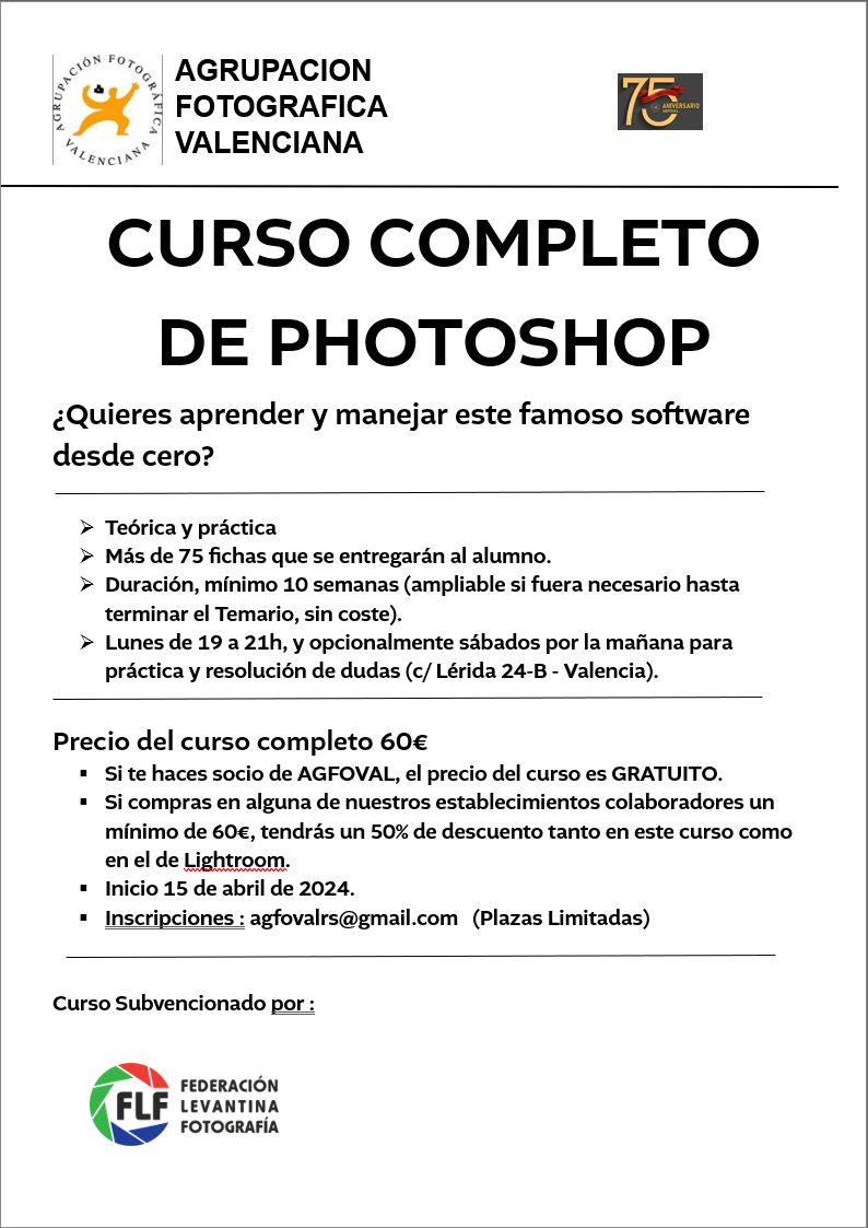 Cartel Curso Photoshop