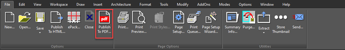 Publish to PDF in xCAD