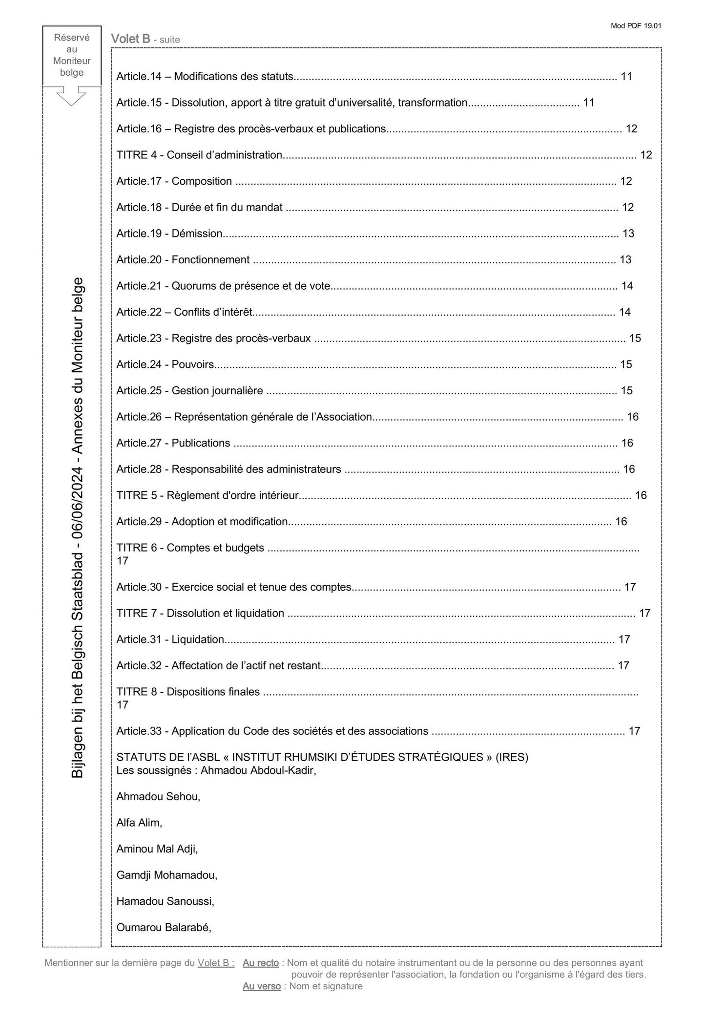 Statuts de l'Institut Rhumsiki des Etudes Stratégiques (IRES)