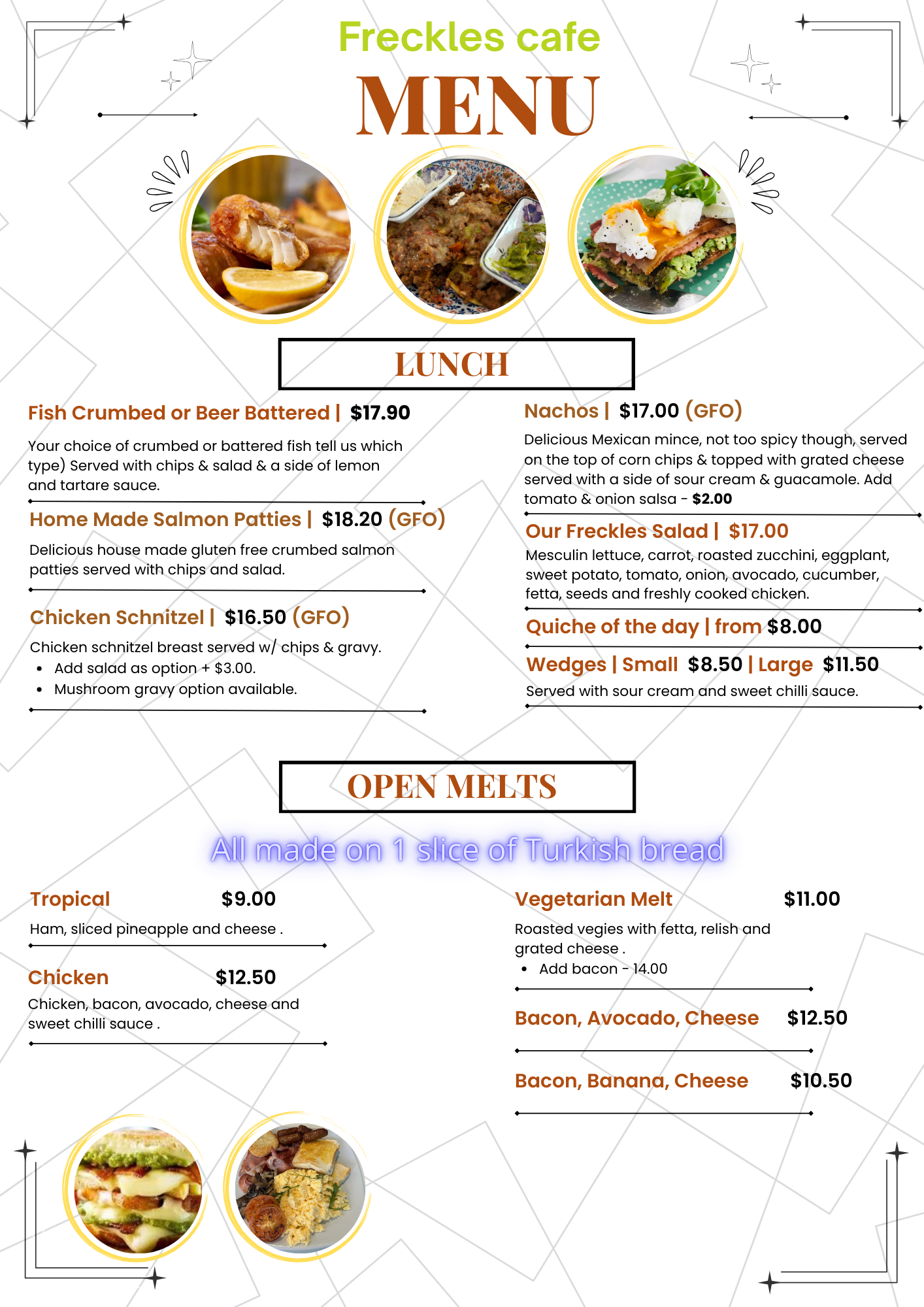 Freckles Cafe – Fresh Lunch & Open Melts