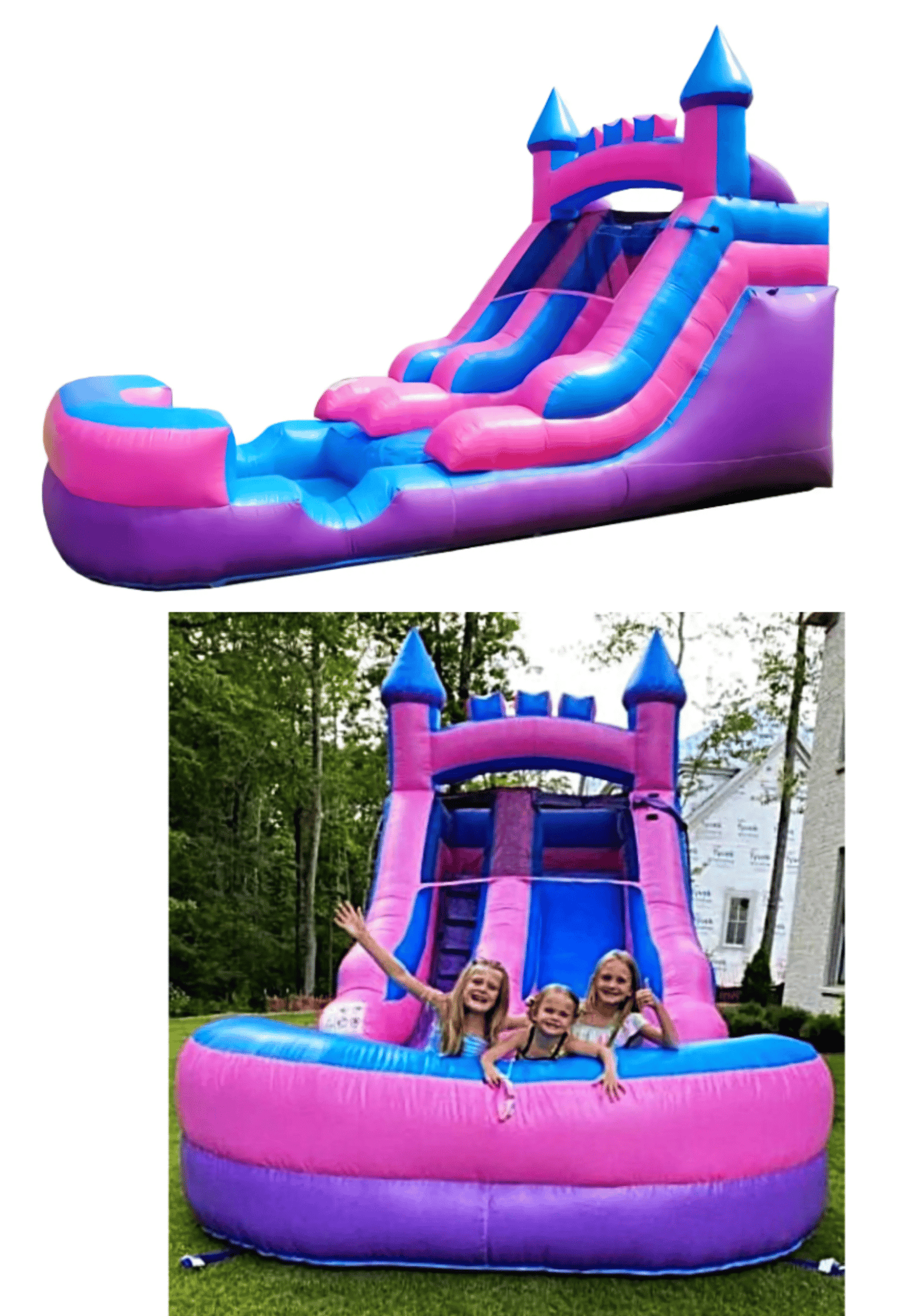 Pink & Purple Single Slide Bookings 832-216-8423