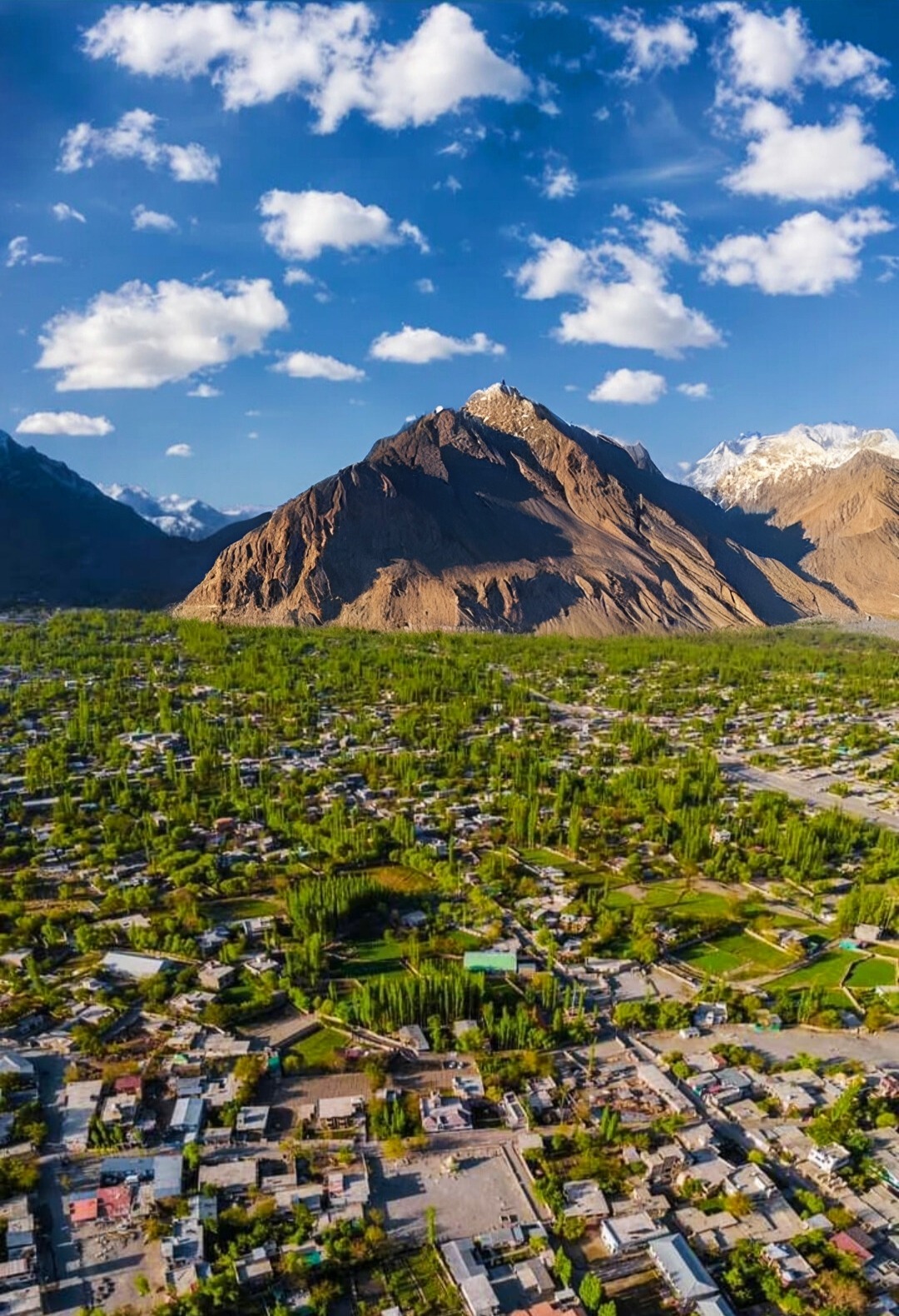 Panoramic view of skardu city