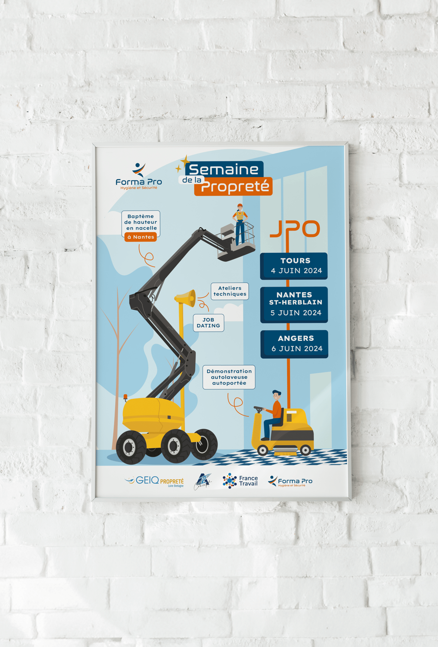 Réalisation : Affiche pour Forma Pro hygiène et sécurité - Amy Atelier Graphique