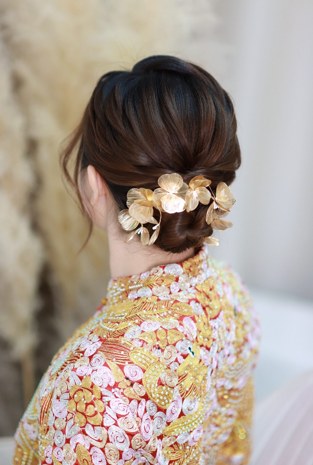 新娘裙褂線條感髮型