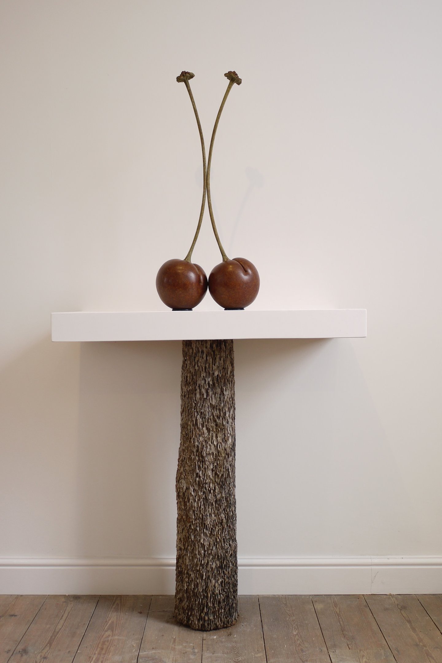 Bronze Tabletop Sculpture Of Cherries By Mark Richard Hall