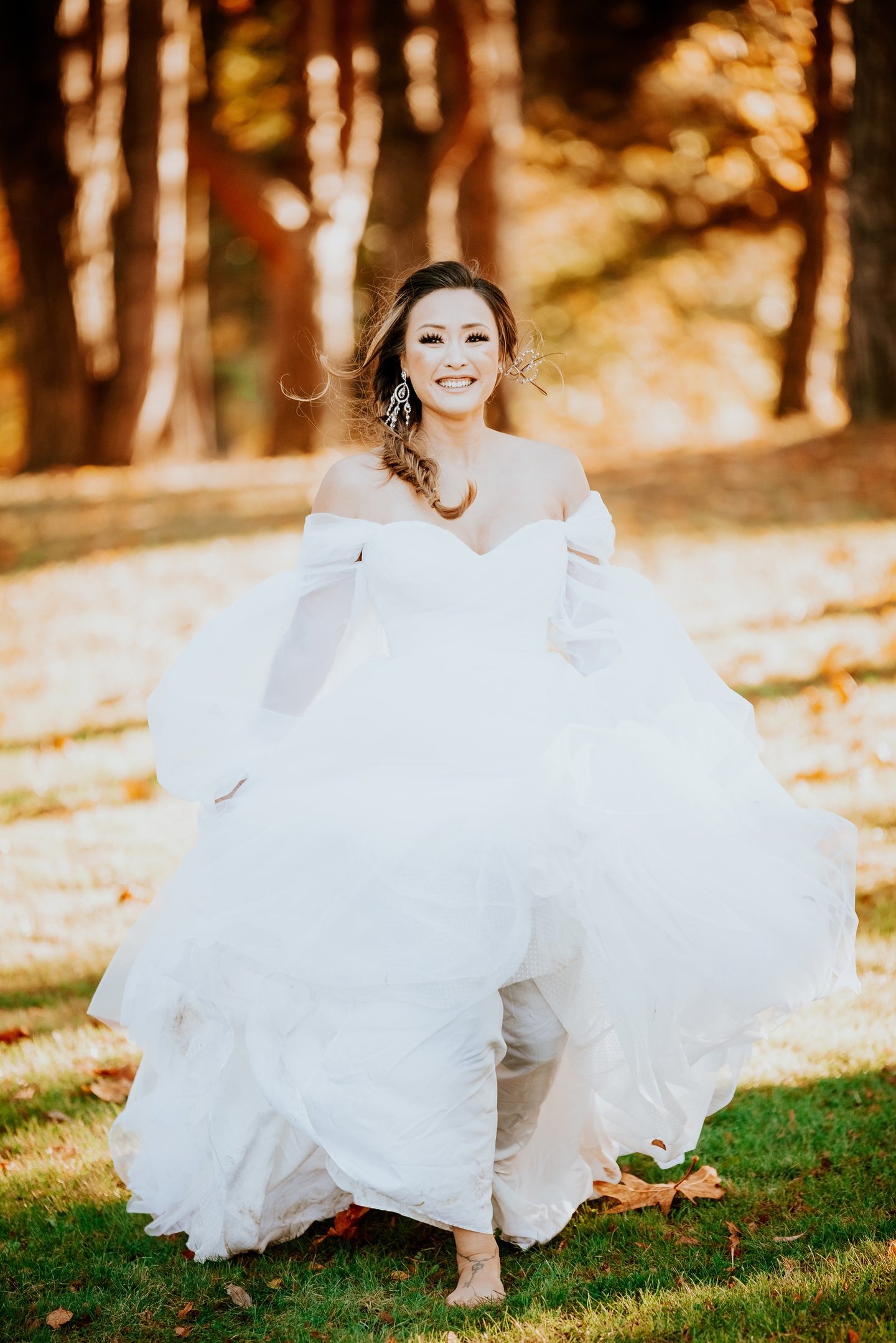 Vanier Park Wedding Photoshoot running