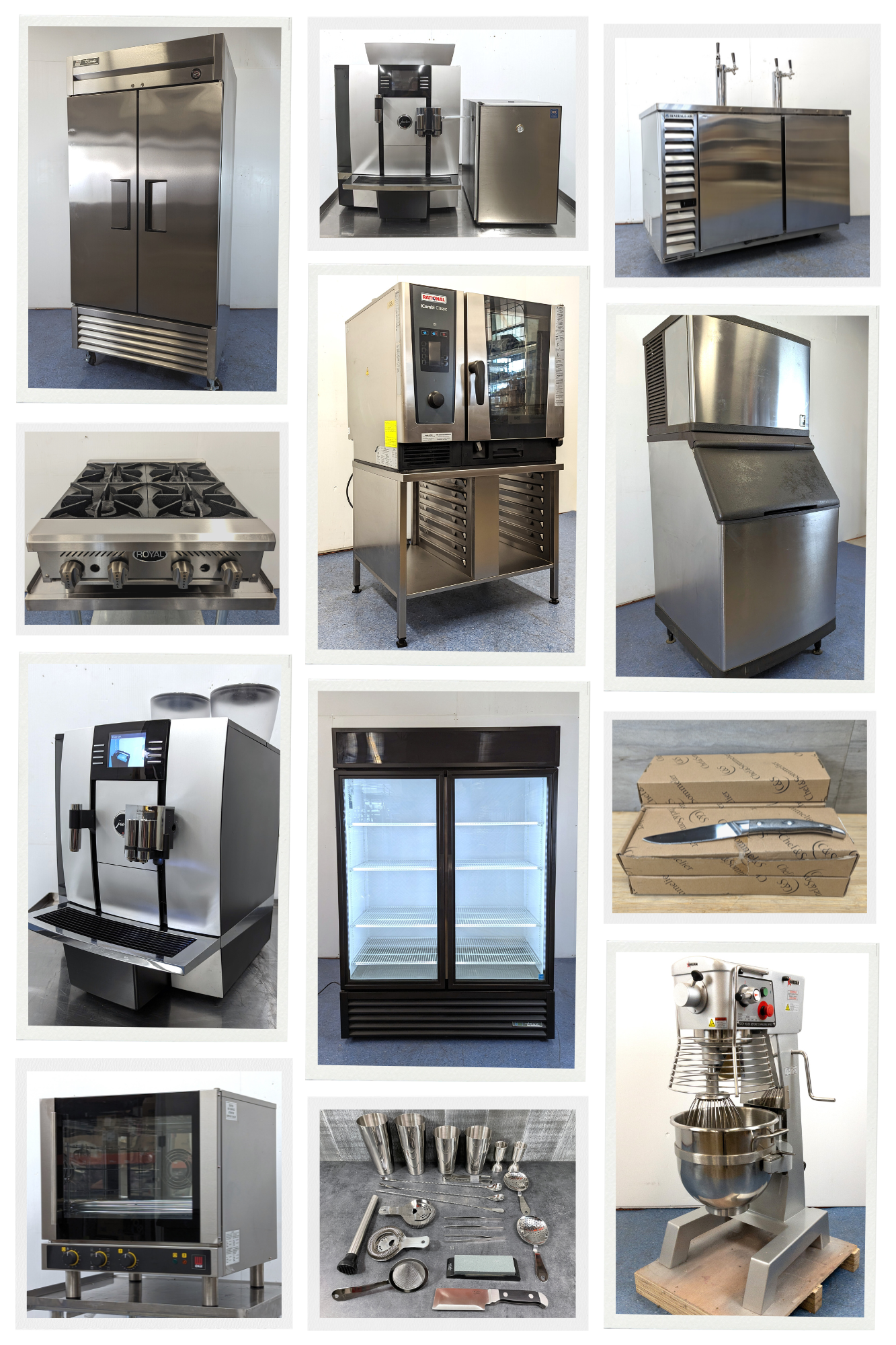 a bunch of different types of commercial kitchen appliances,