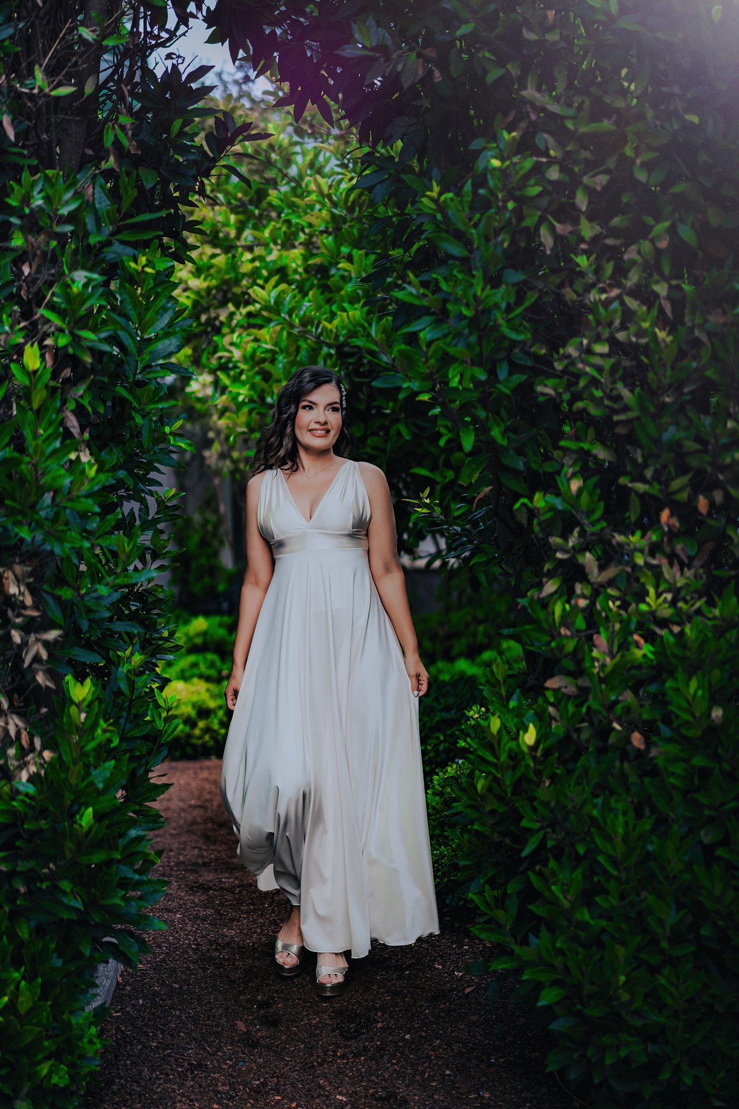 fotografía retrato de novia sonriente