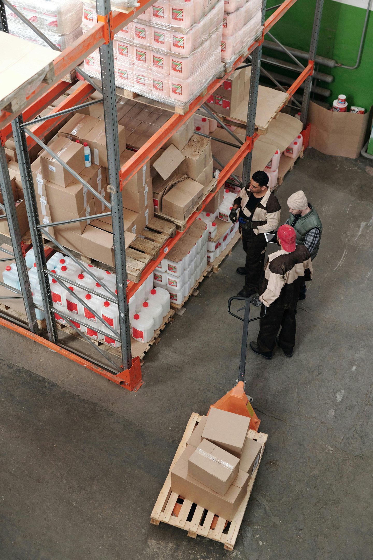 warehouse operatives checking inventory