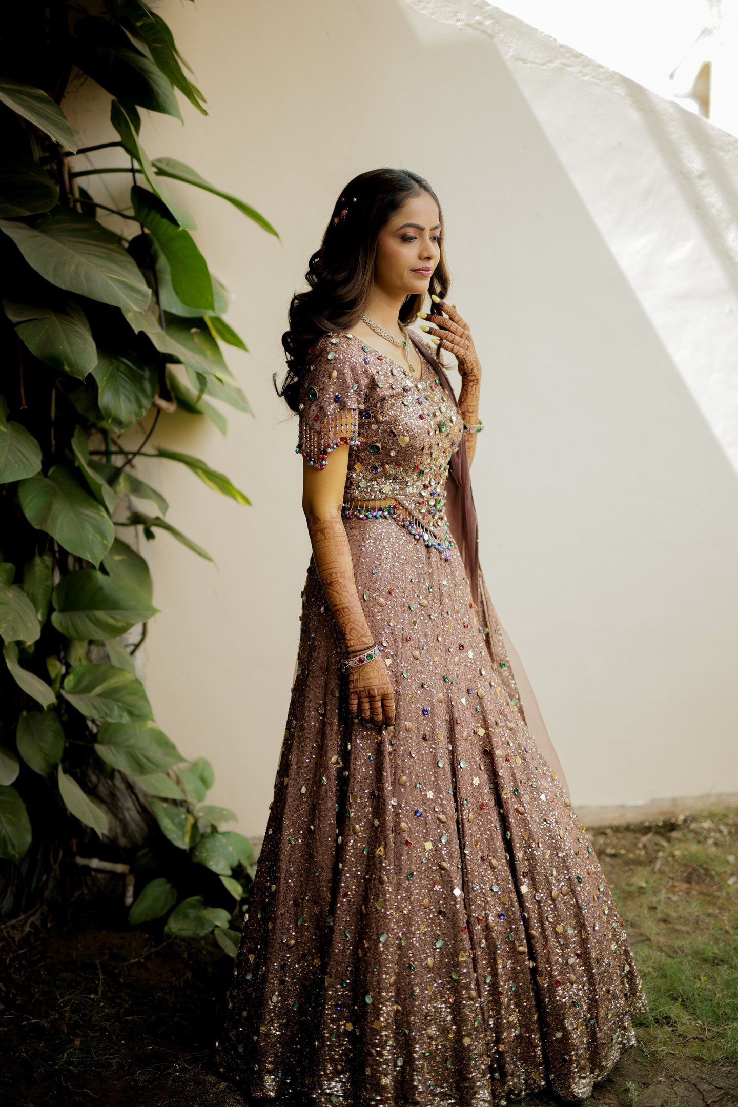 bridal lehenga with full photography look