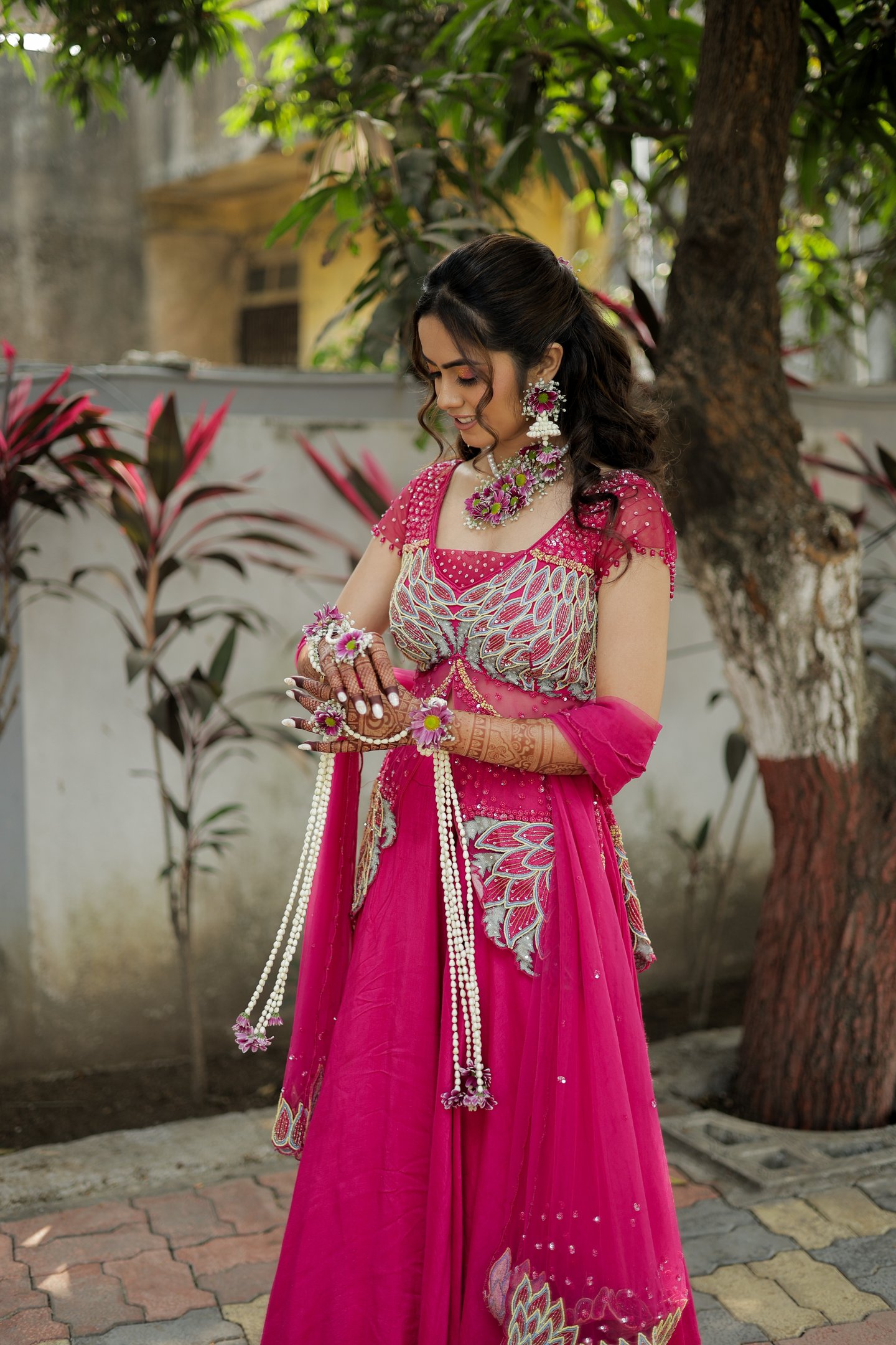 bridal portrait, haldi bride look, natural makeup bride, indian bridal photography, wedding glow, br