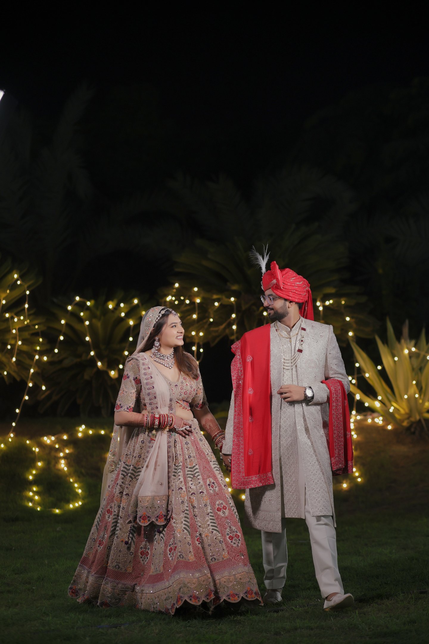 Bride and groom makeup for wedding photography in Vadodara by R&D Bridal Makeup