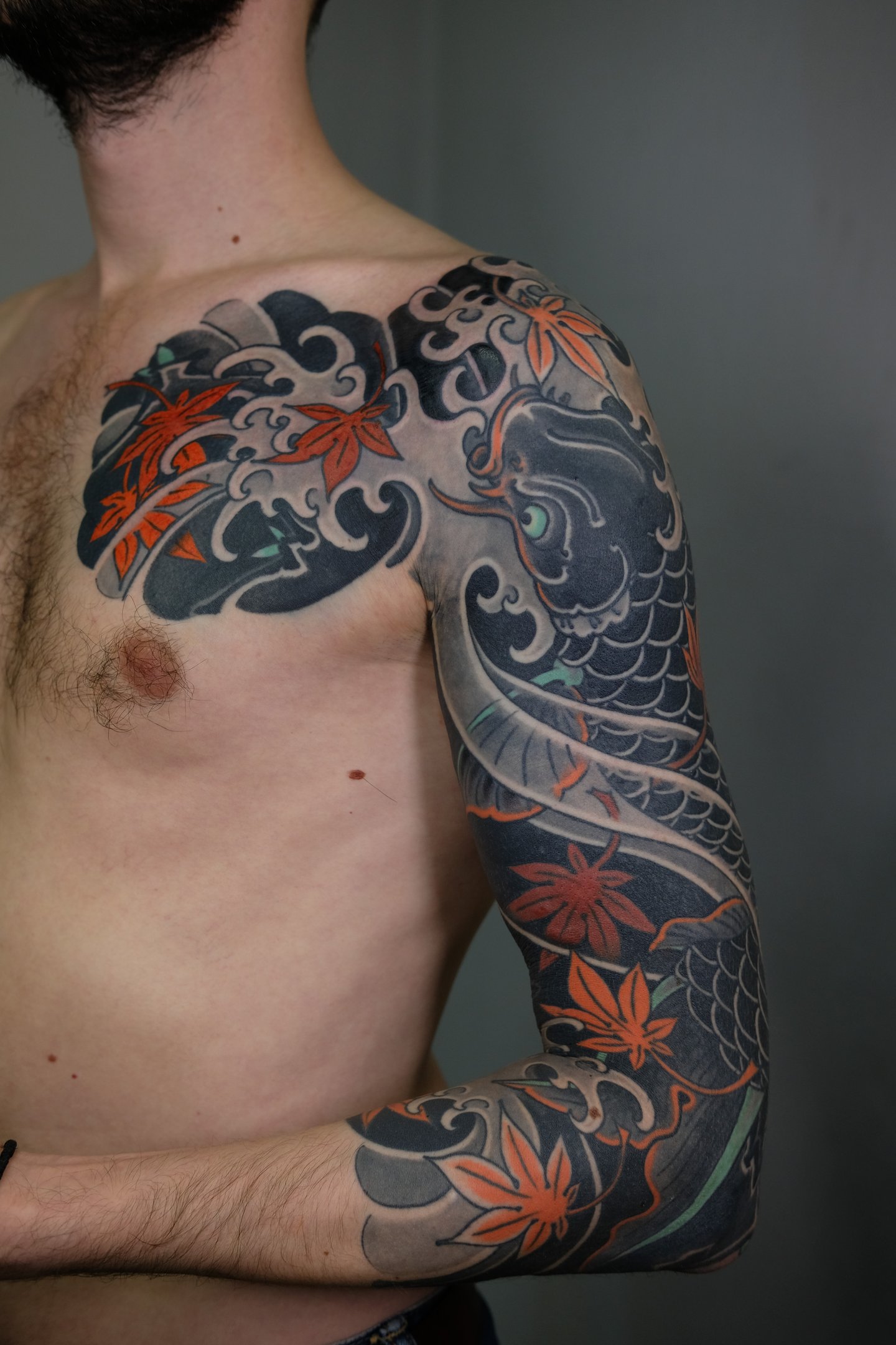 koi fish tattoo idea meaning hori irezumi Munich