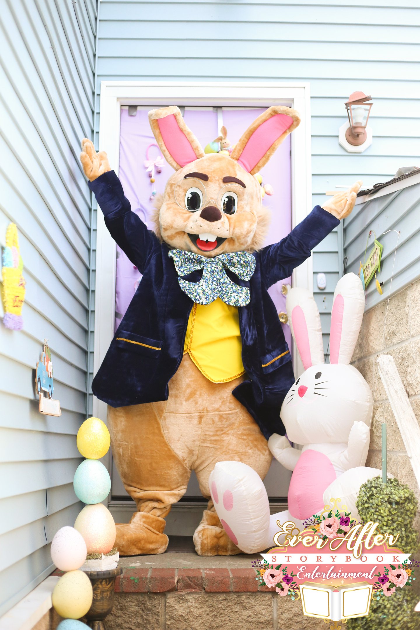 Easter Bunny poses for a photo