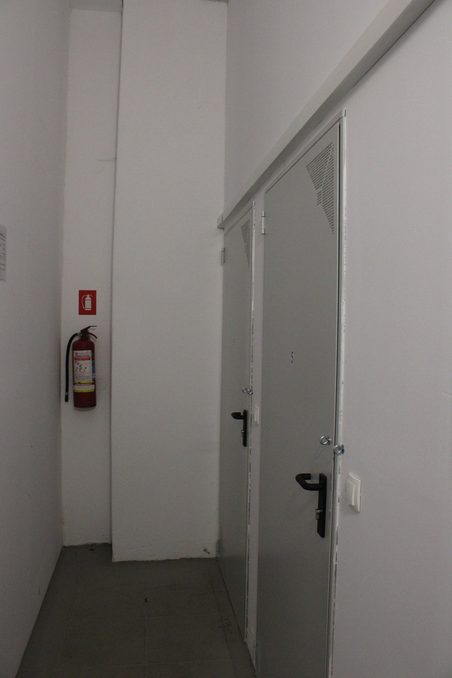 Storage Doors and Fire Extinguisher
