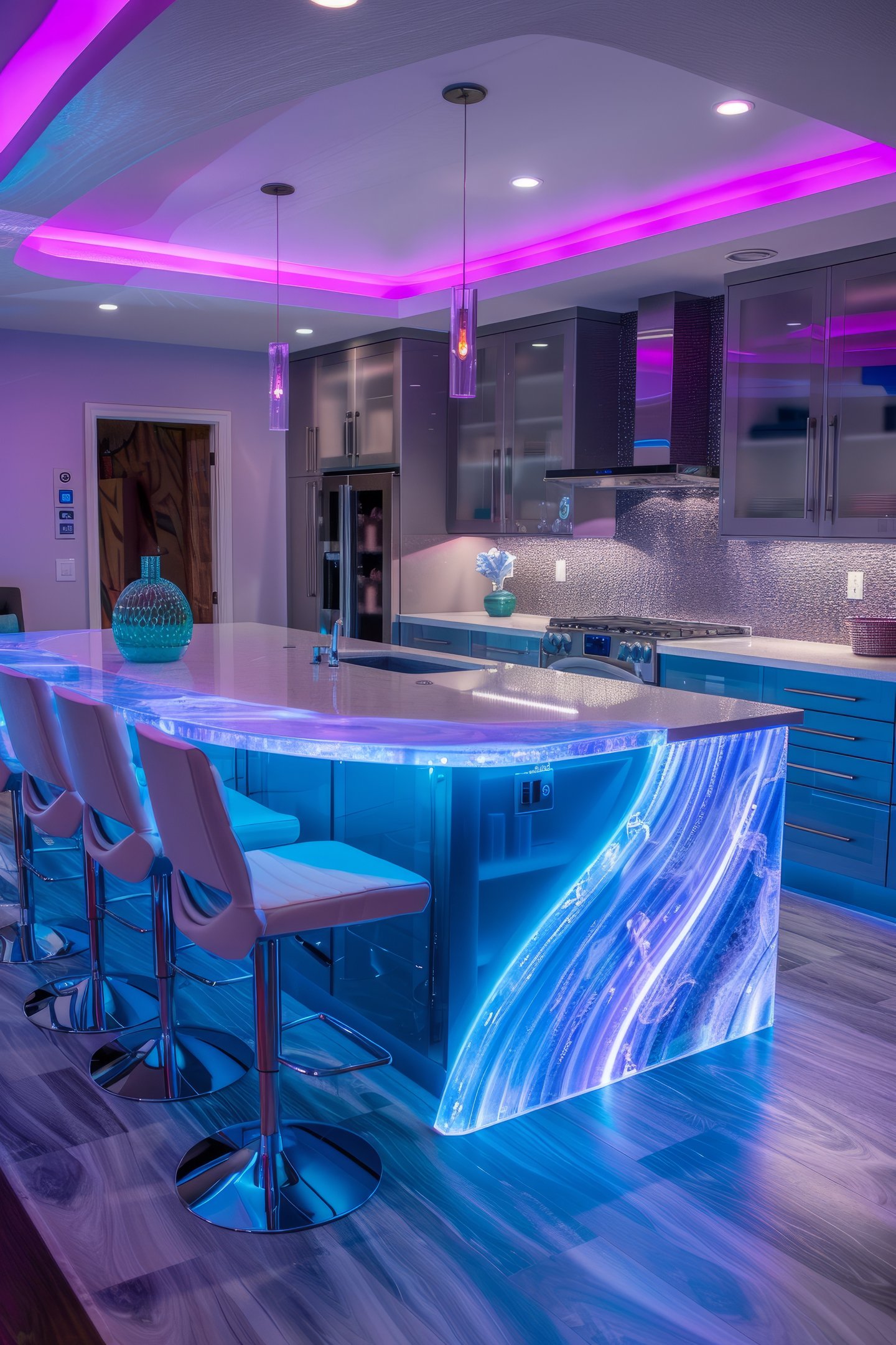 modern kitchen lights work by electrician in nuneaton