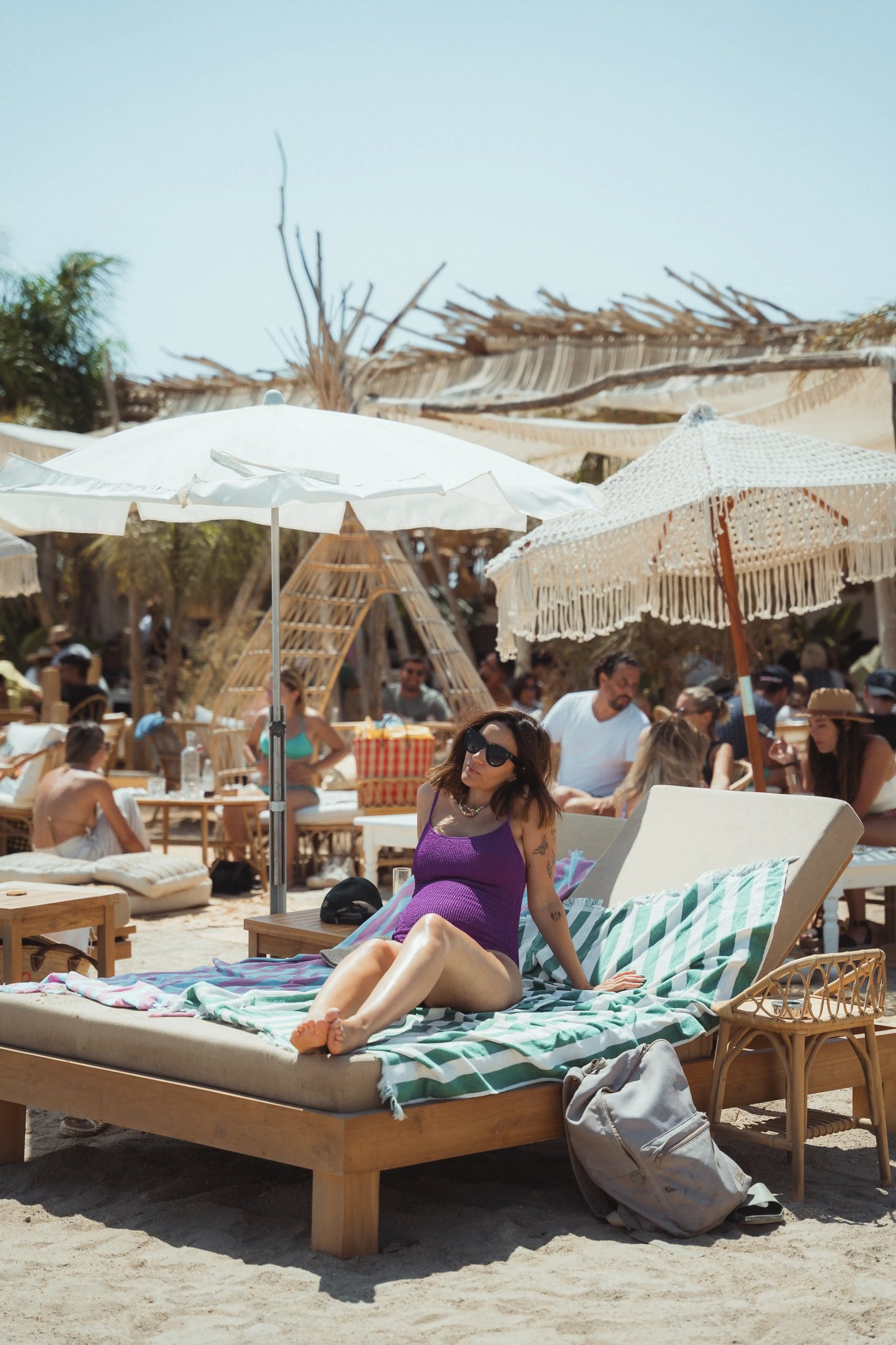 Transat double sur la plage de Playa Amor à Leucate, parfait pour partager un moment de relaxation