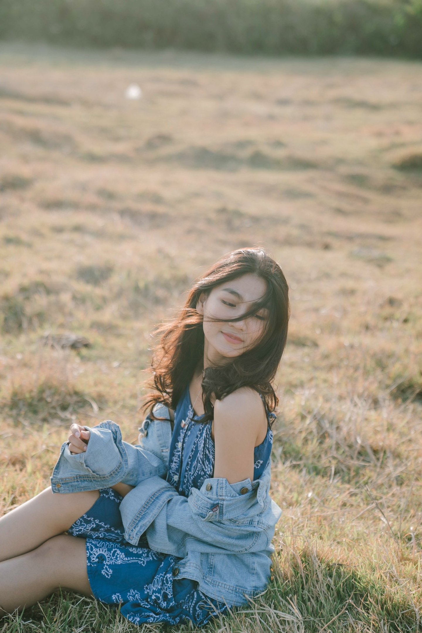 Editorial portrait with soft golden light near Pantai Nyanyi Tabanan Bali
