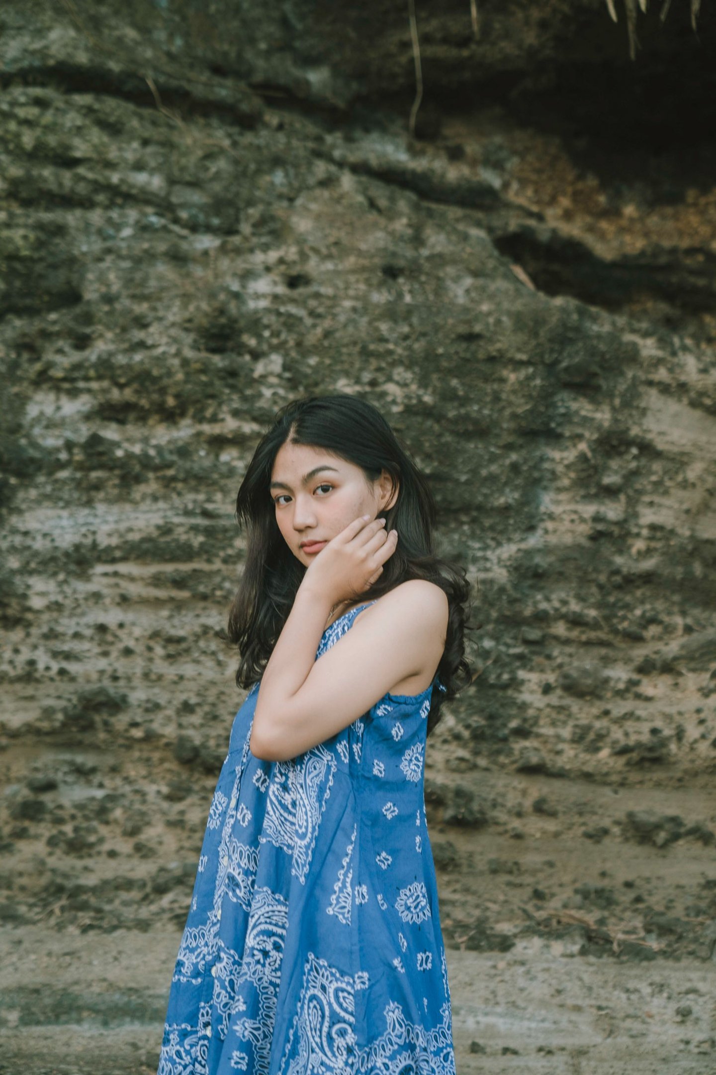 Close portrait during lifestyle session at Pantai Nyanyi Tabanan Bali
