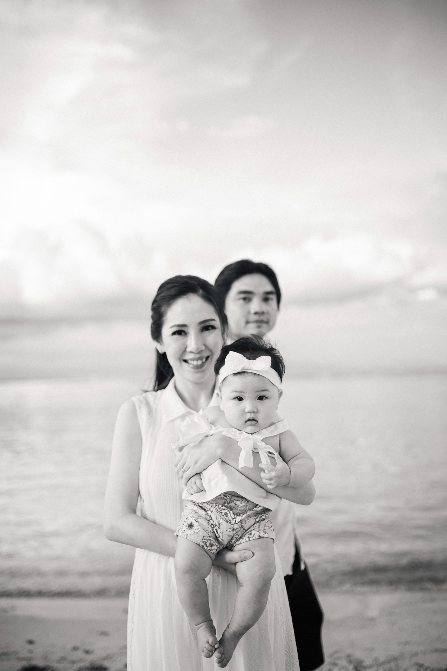 Family portrait at the beach during Sofitel Nusa Dua Bali family photography session