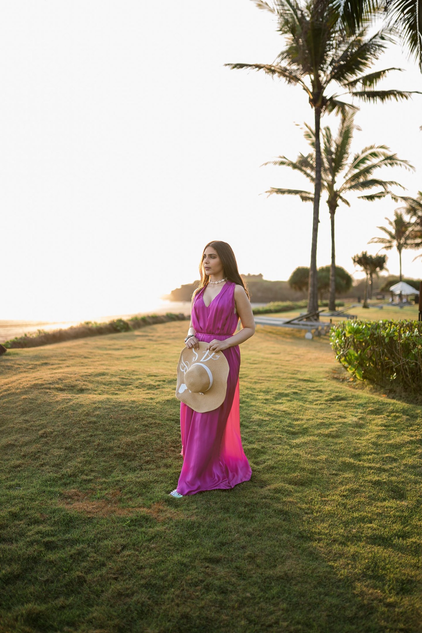 Portrait session on garden pathway at Alila Soori Tabanan Bali