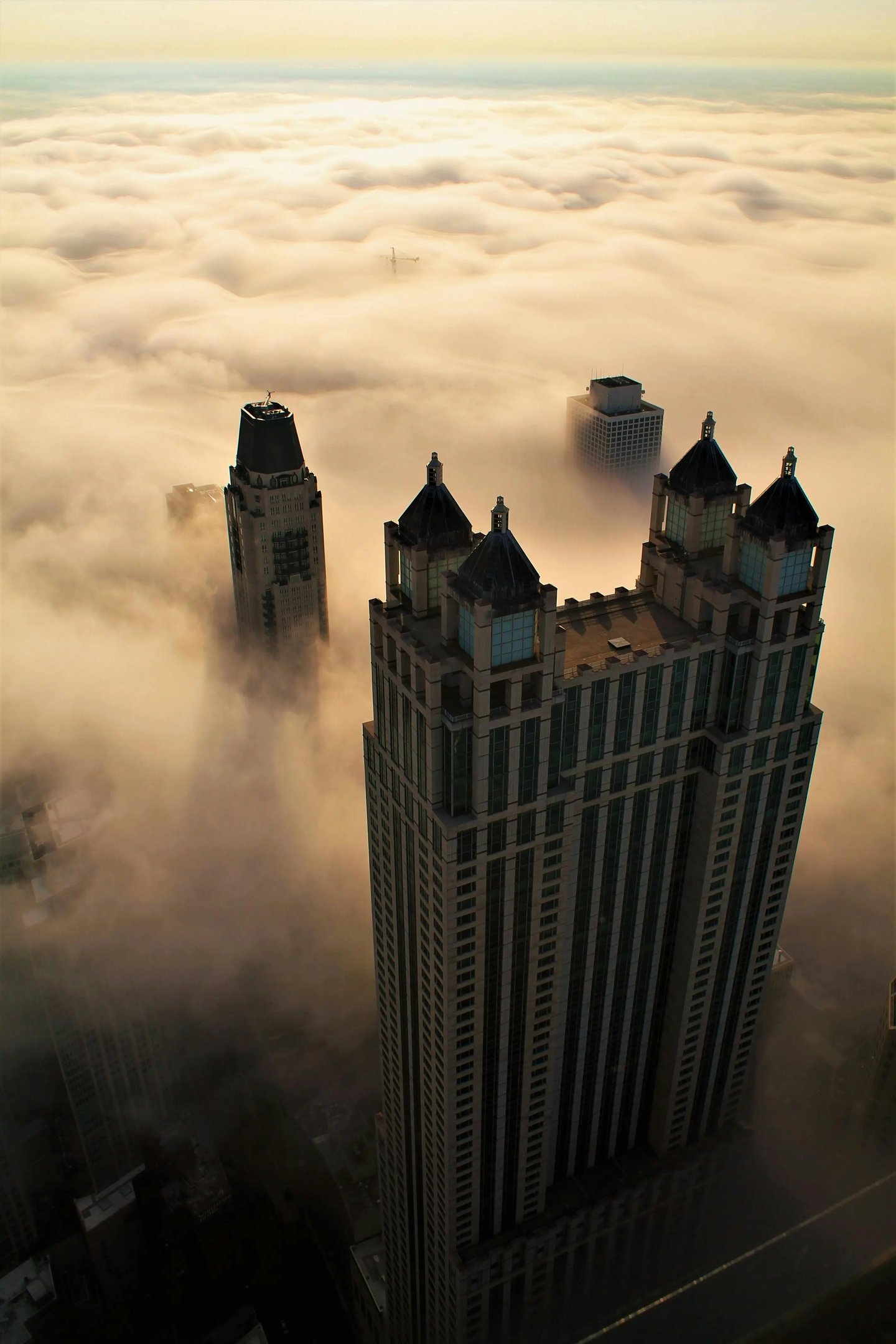 a city skyline for core values