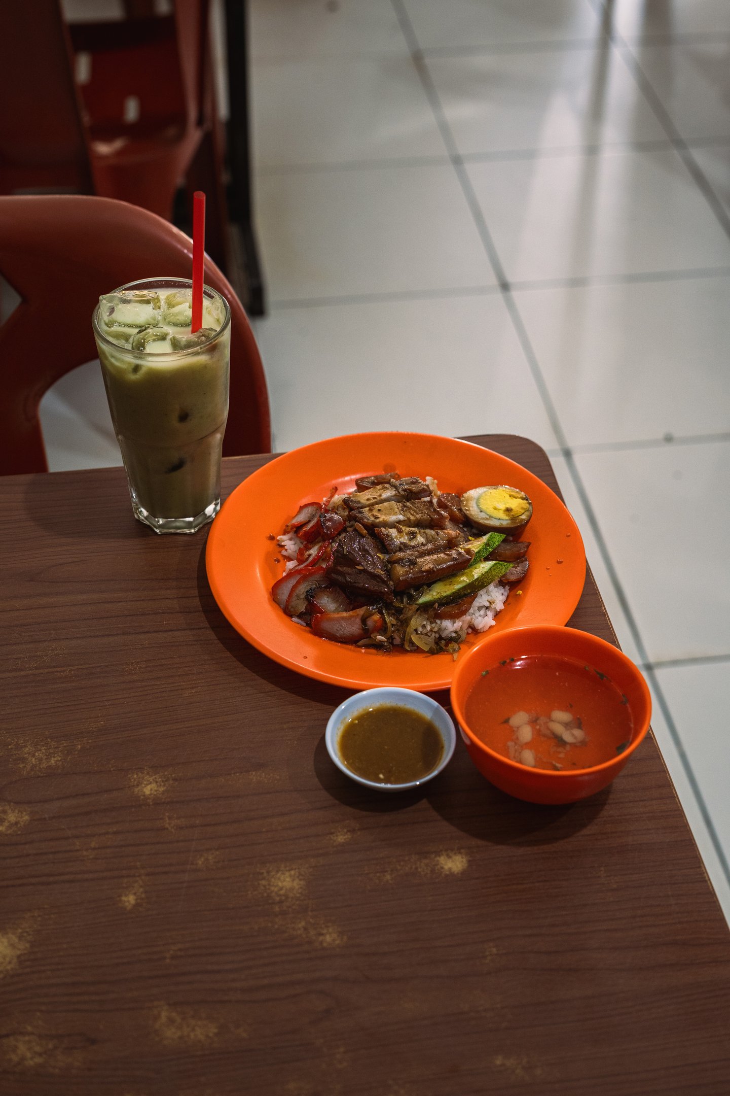 Nasi Campur Babi or Cha Sio Peng at Kedai Kopi Aan in Batam