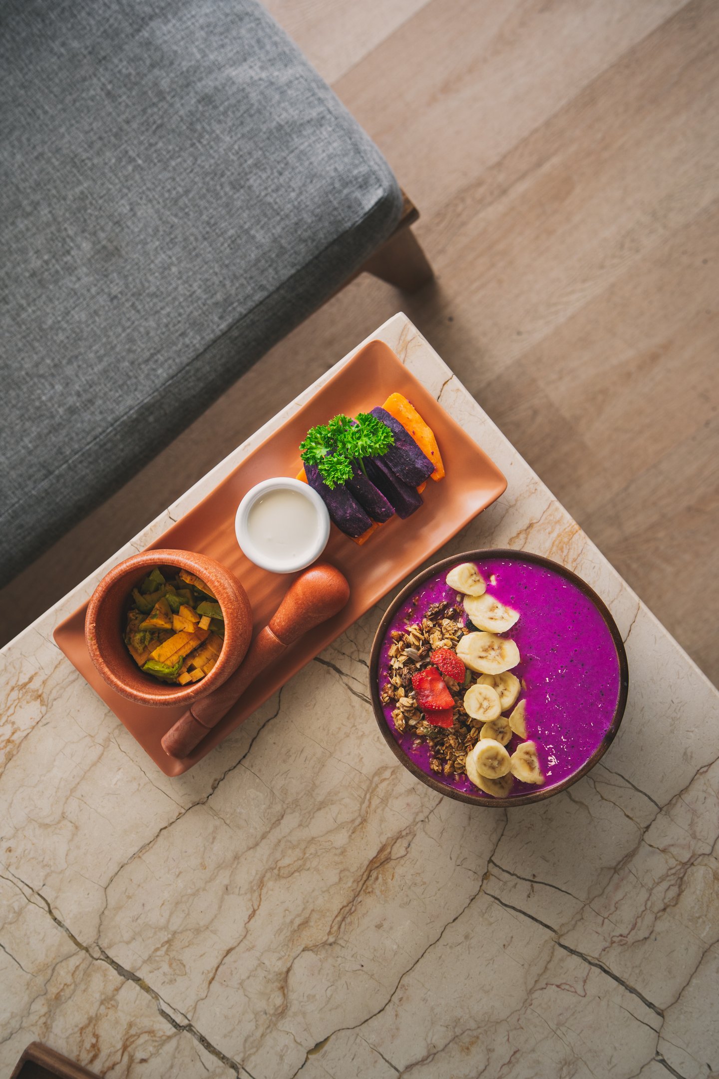 healthy meals, oats and ubi at Ai Volla Cafe Batam