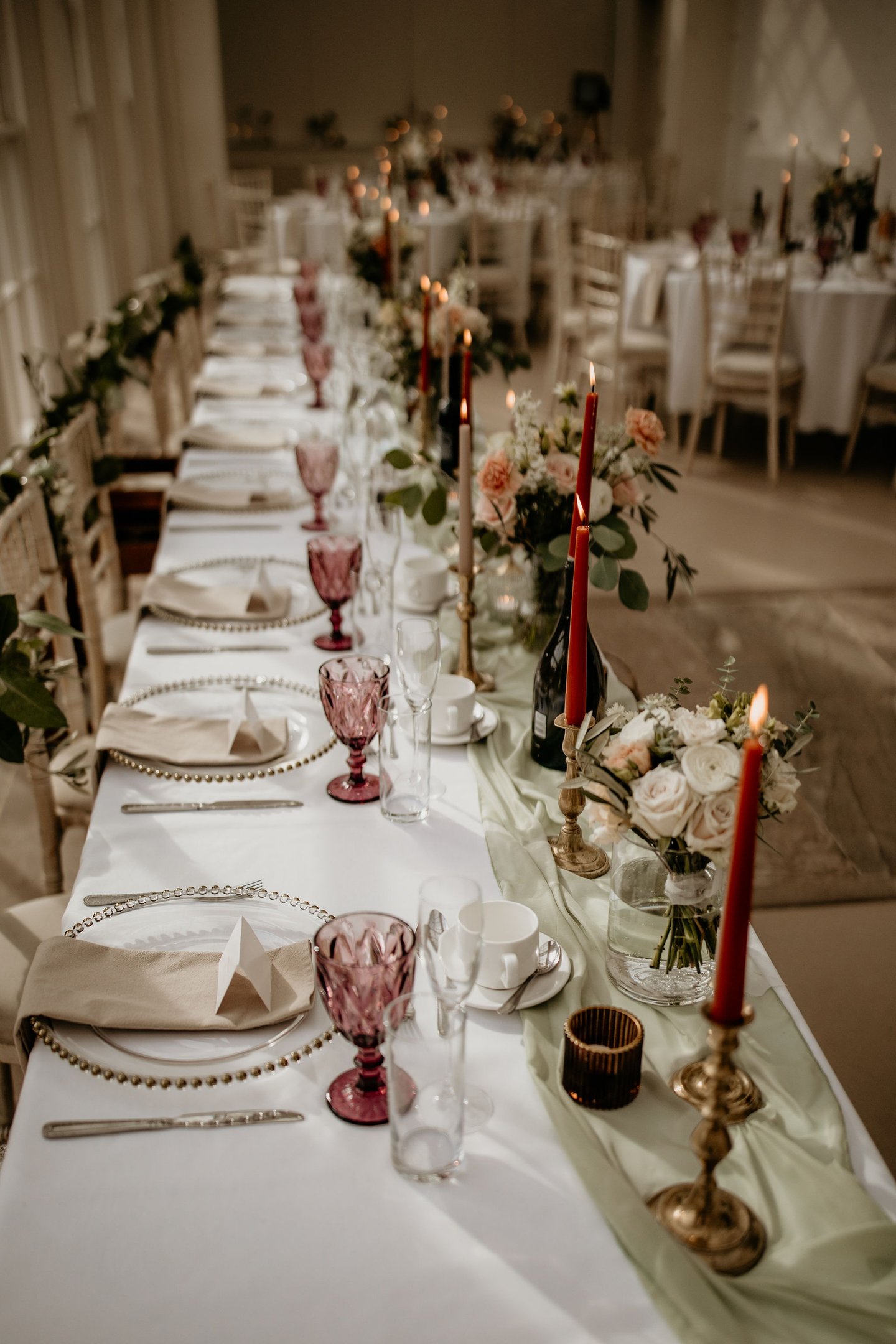 table setting for wedding breakfast