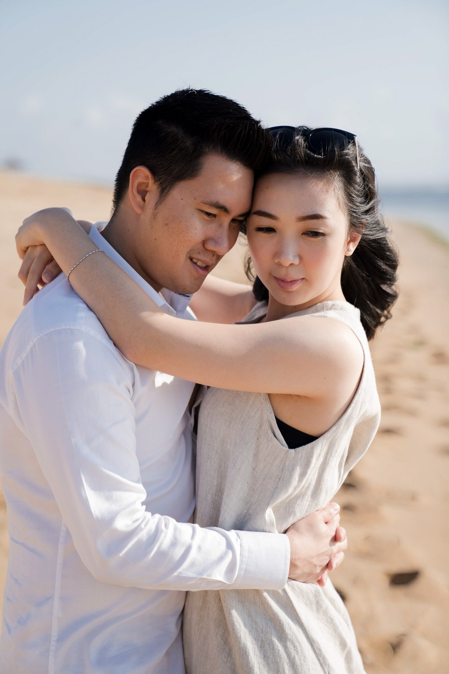 Close intimate proposal couple portrait at Sofitel Nusa Dua Bali