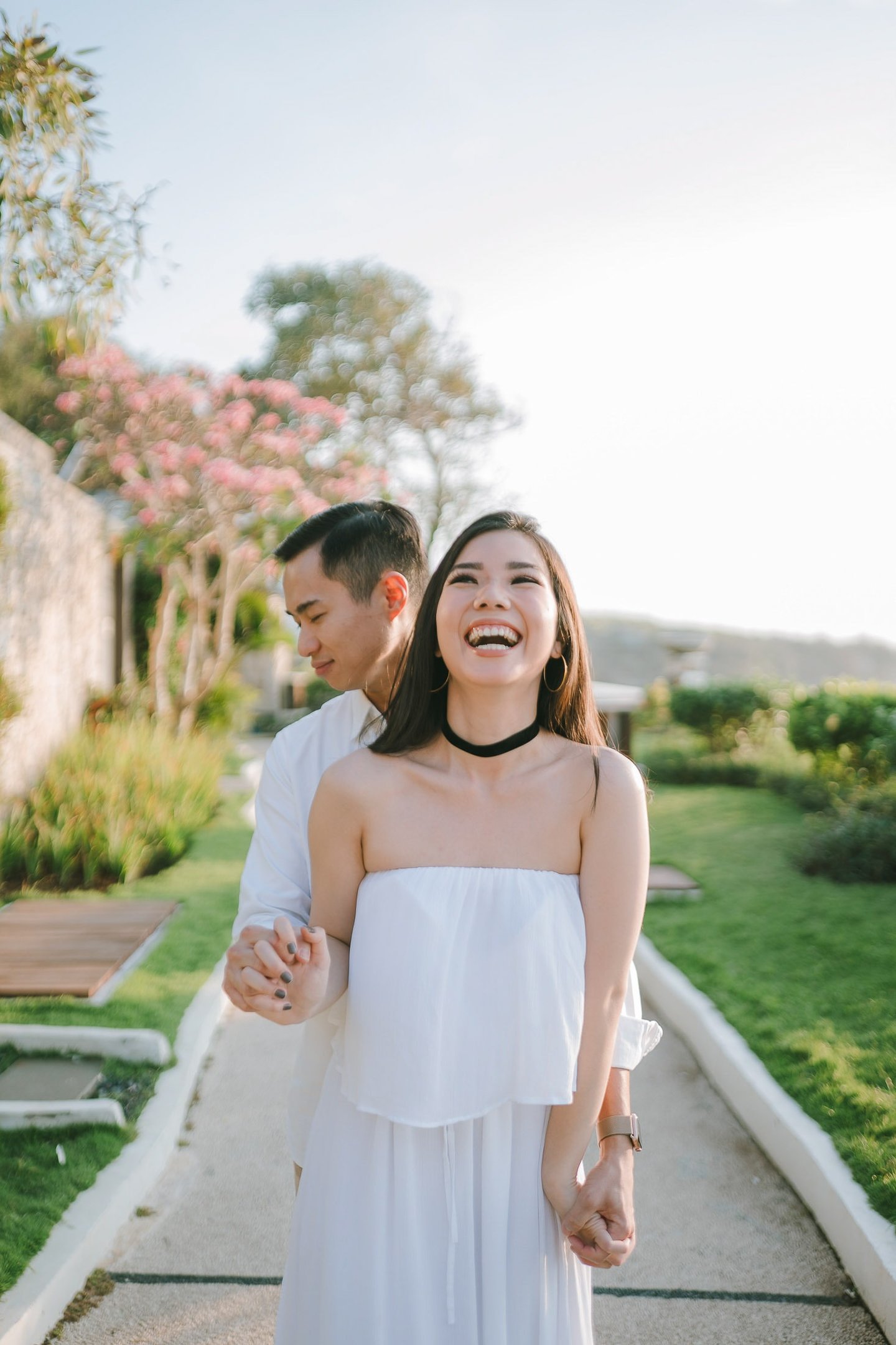 Candid couple portrait during a proposal photography session at Anantara Uluwatu Bali Resort.