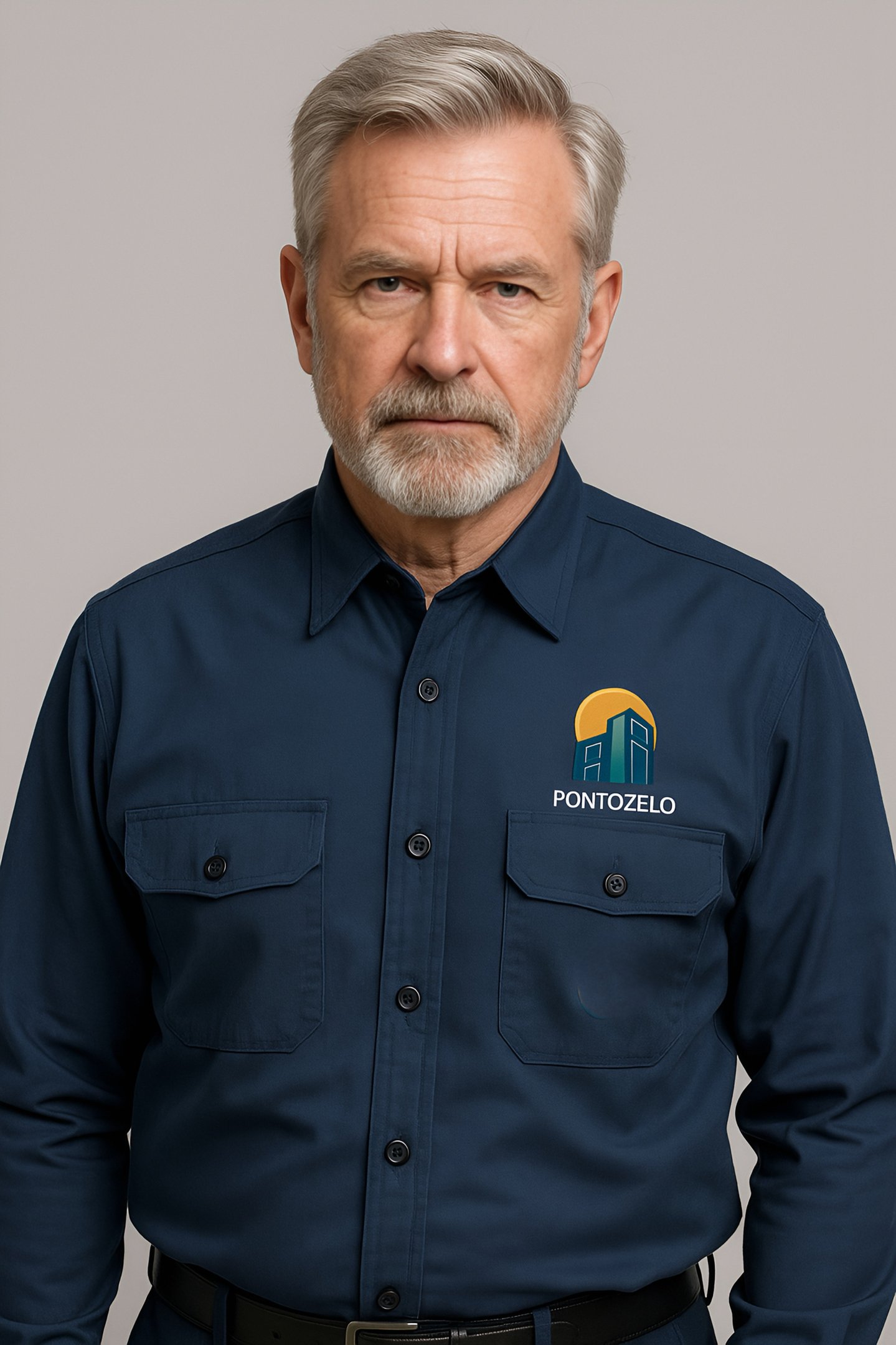 Homem sério e confiante