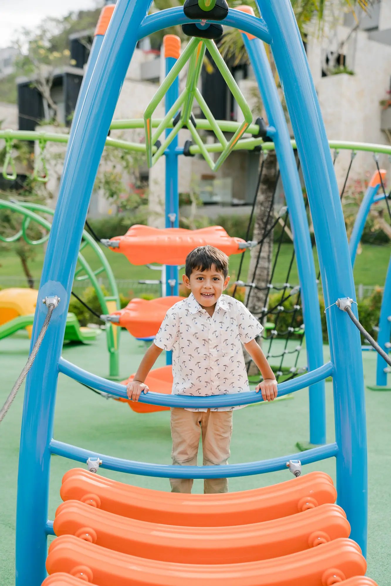 Child portrait at the family playground of The Apurva Kempinski Bali in Nusa Dua