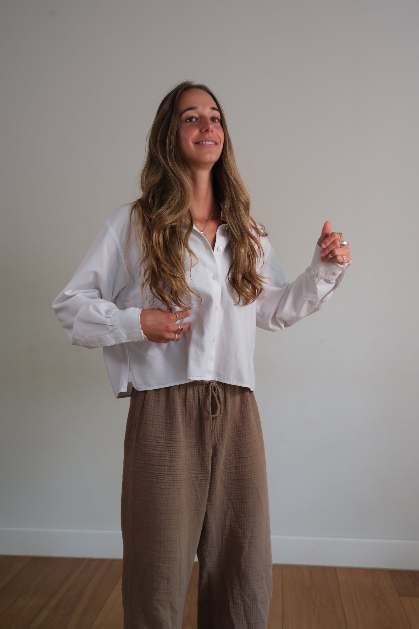 Jean leading a workplace yoga session in Leiden
