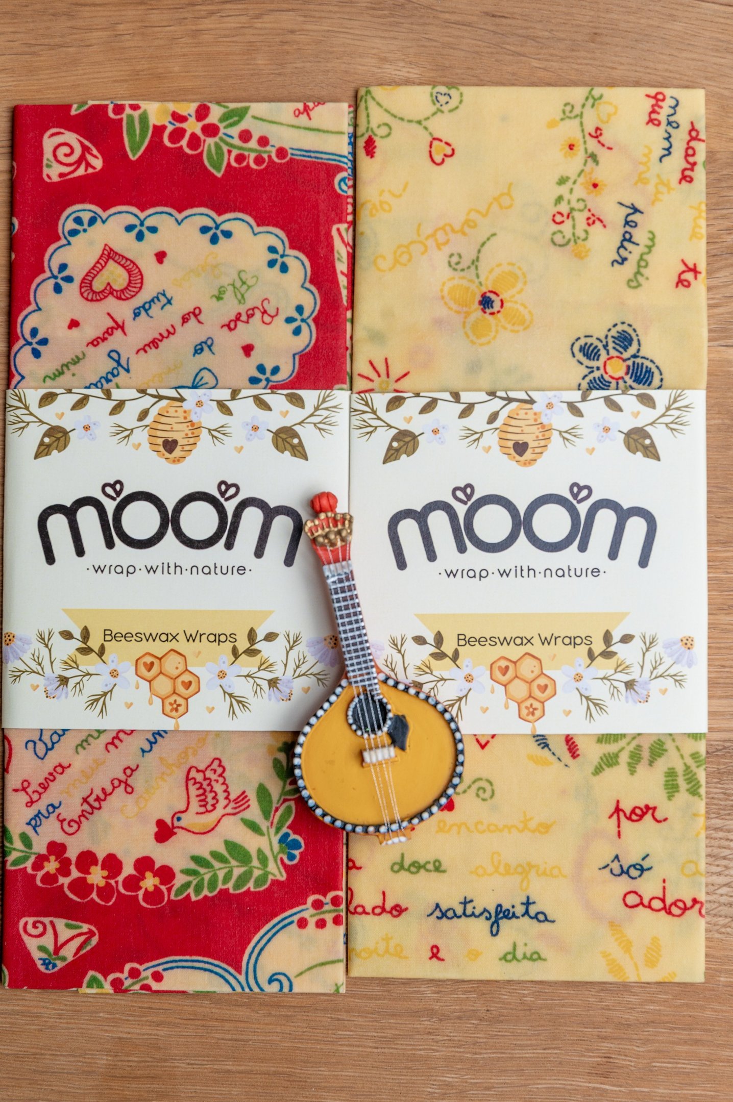 a guitar and a guitar are sitting on a table