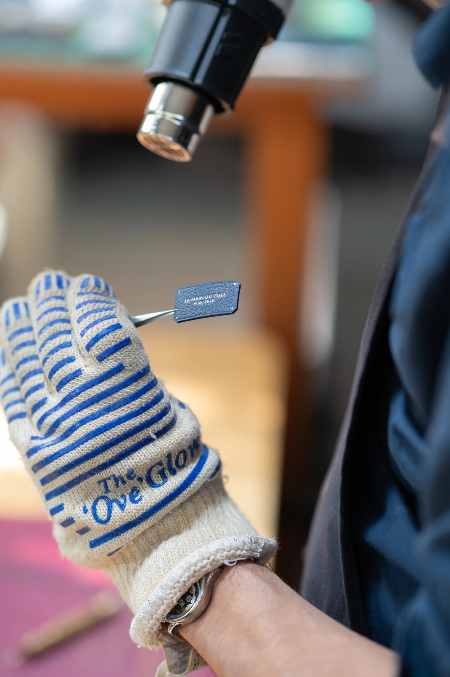 séchage de la tranche du cuir