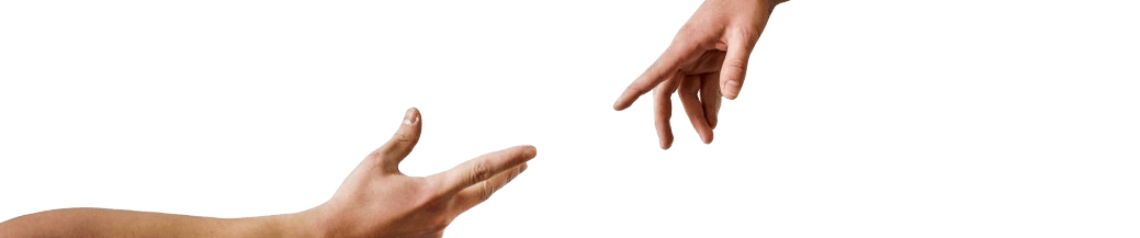 two hands reaching for a hand reaching out of a hand