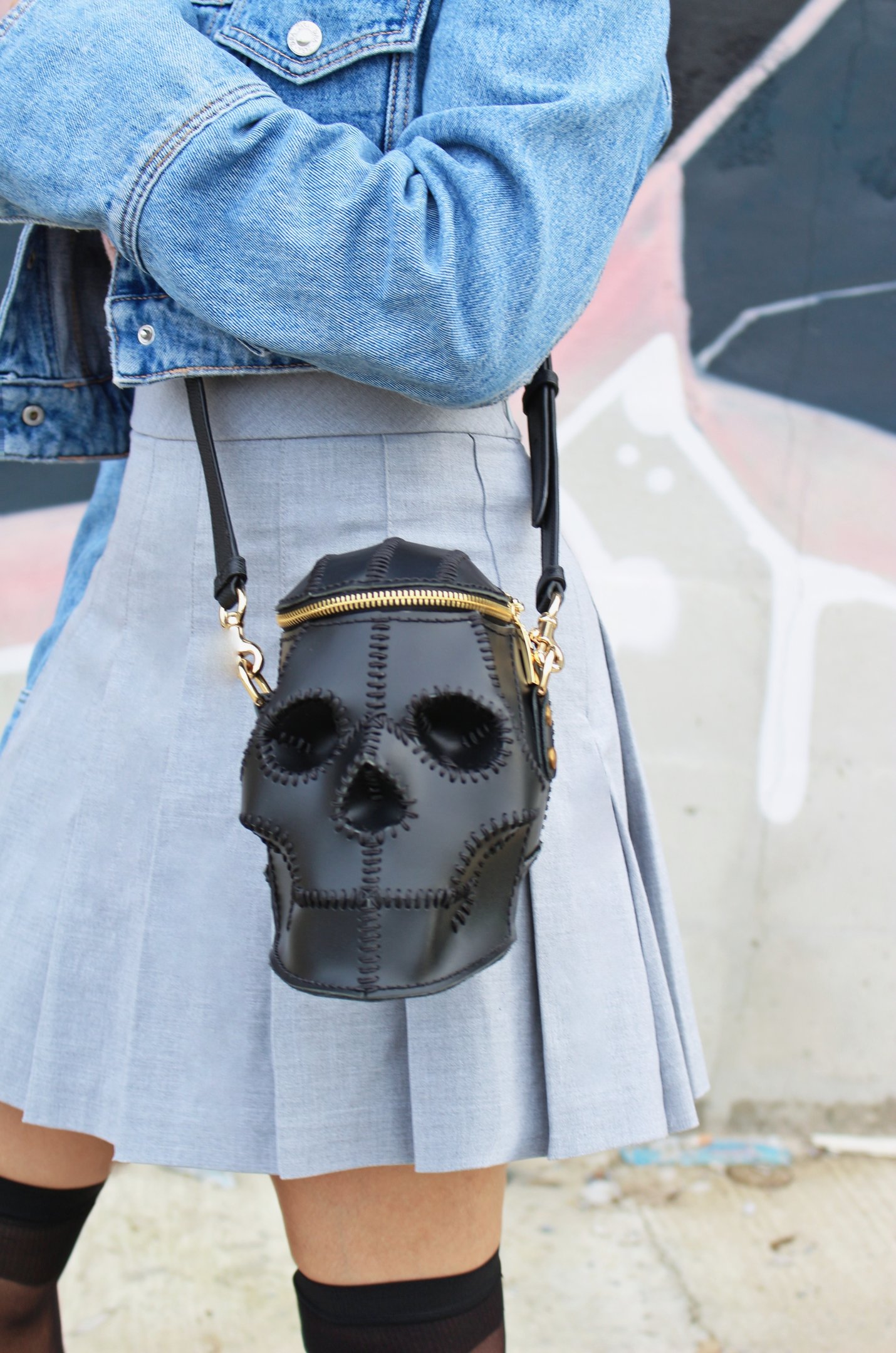 skull cross body bag