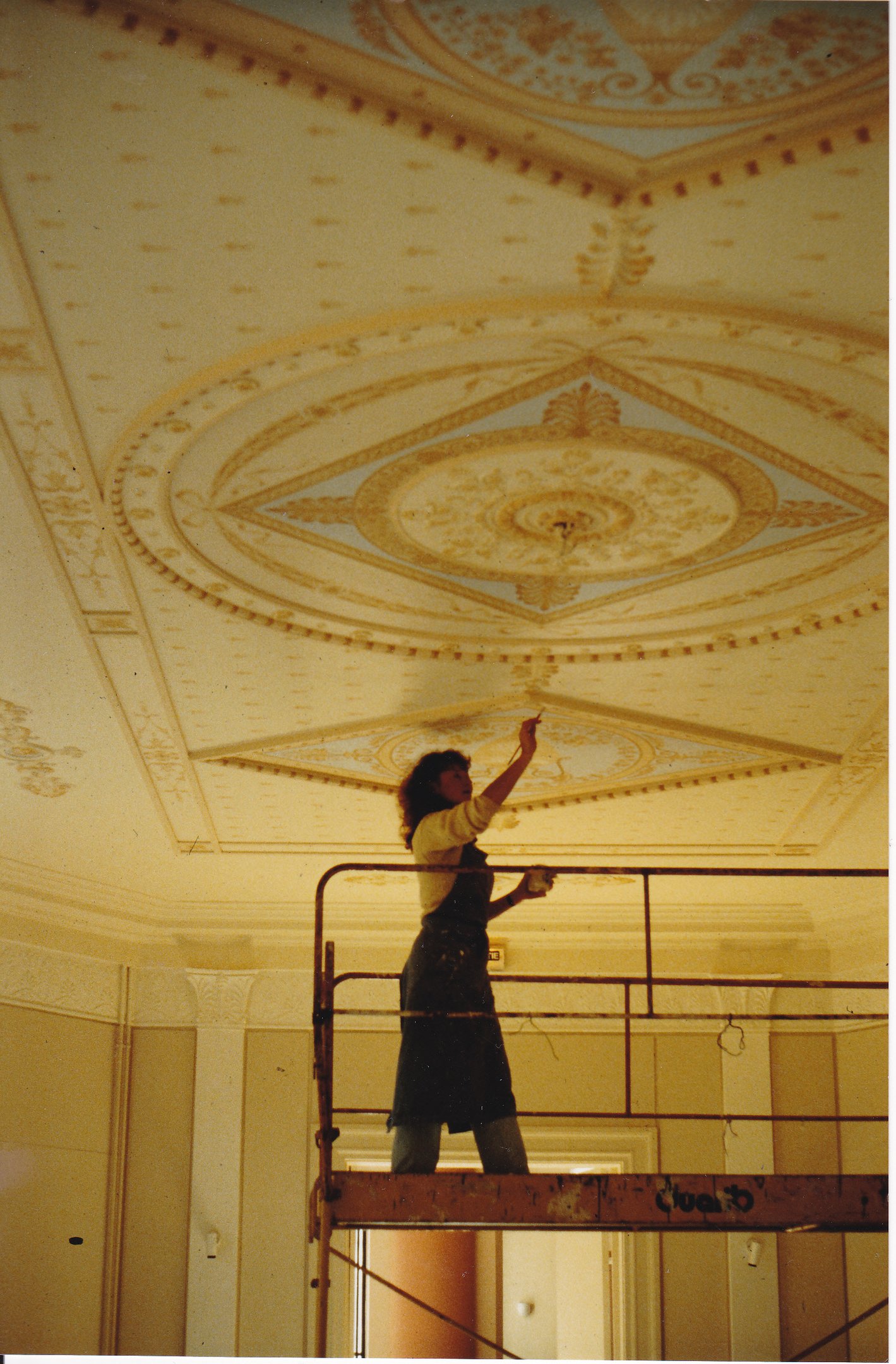 Réfection du plafond du musée des archives de Saint Cloud au parc des Avelines.