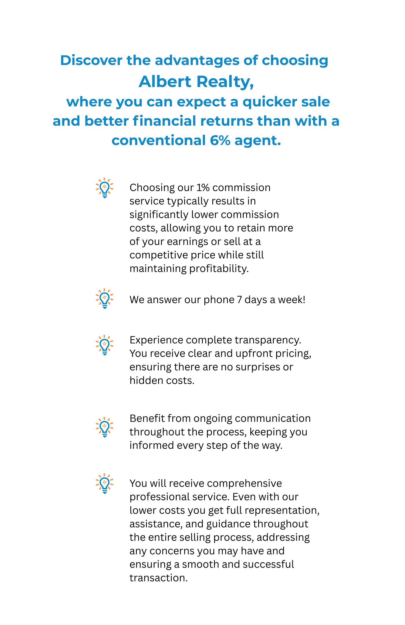 Adventages of Choosing Albert Realty