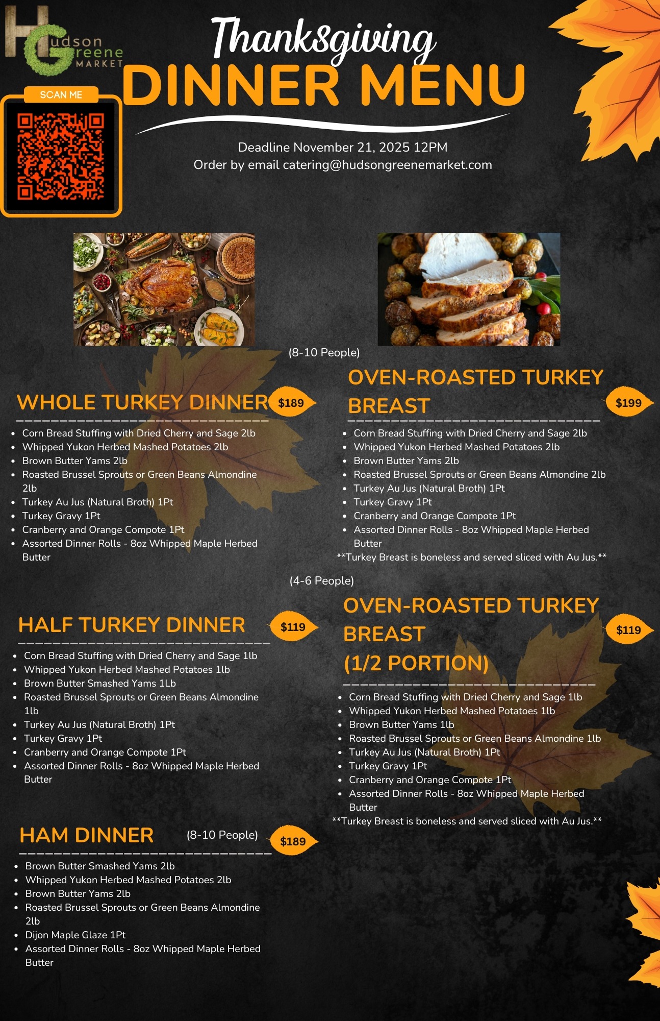 Thanksgiving dinner catering jersey city exchange place