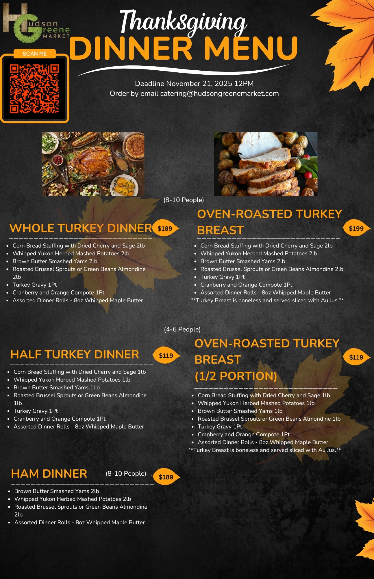 Thanksgiving dinner catering jersey city exchange place