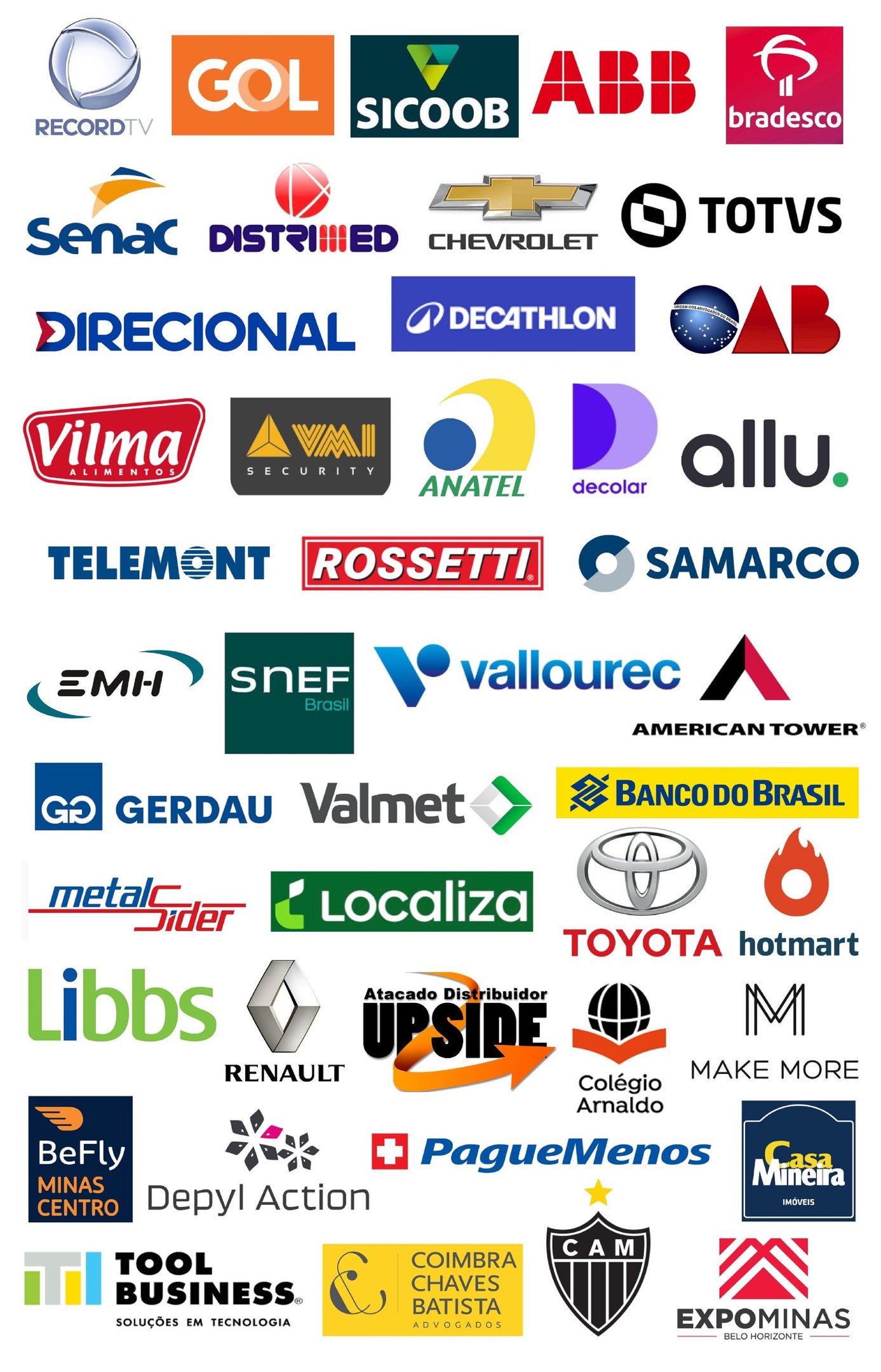 Algumas Empresas que confiam em Jaque Quick Massage BH