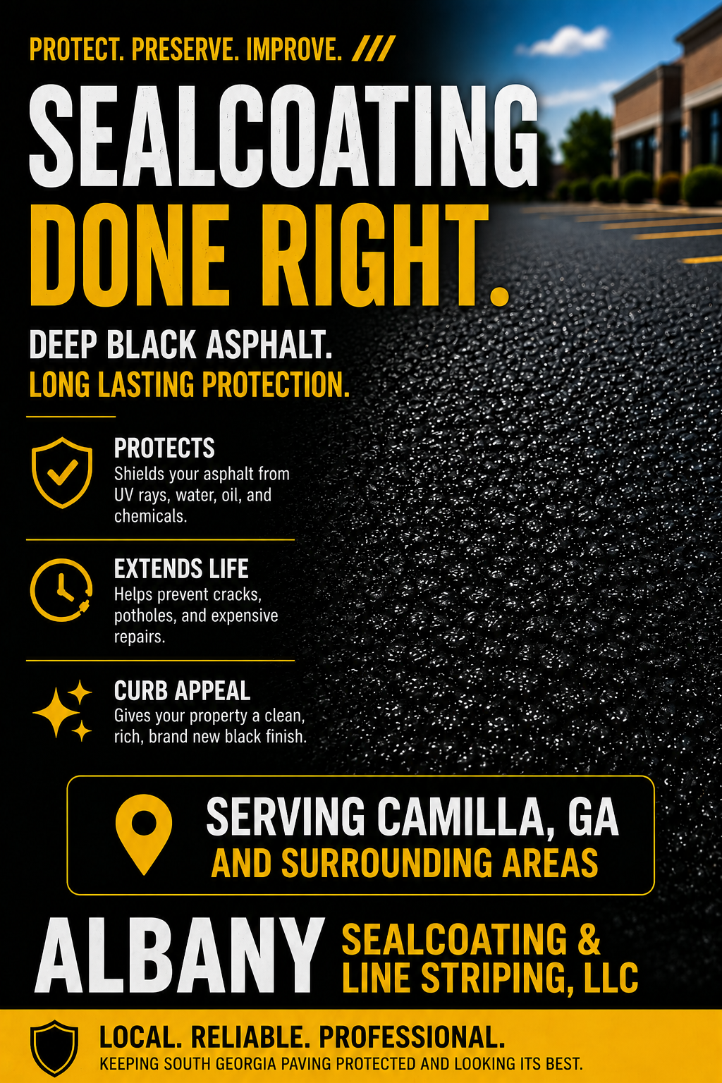 Professional Sealcoating Services in Camilla, Georgia